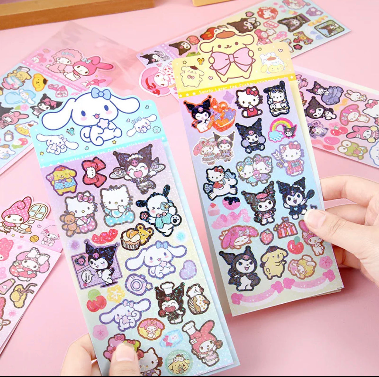 Holographic laser cut stickers 