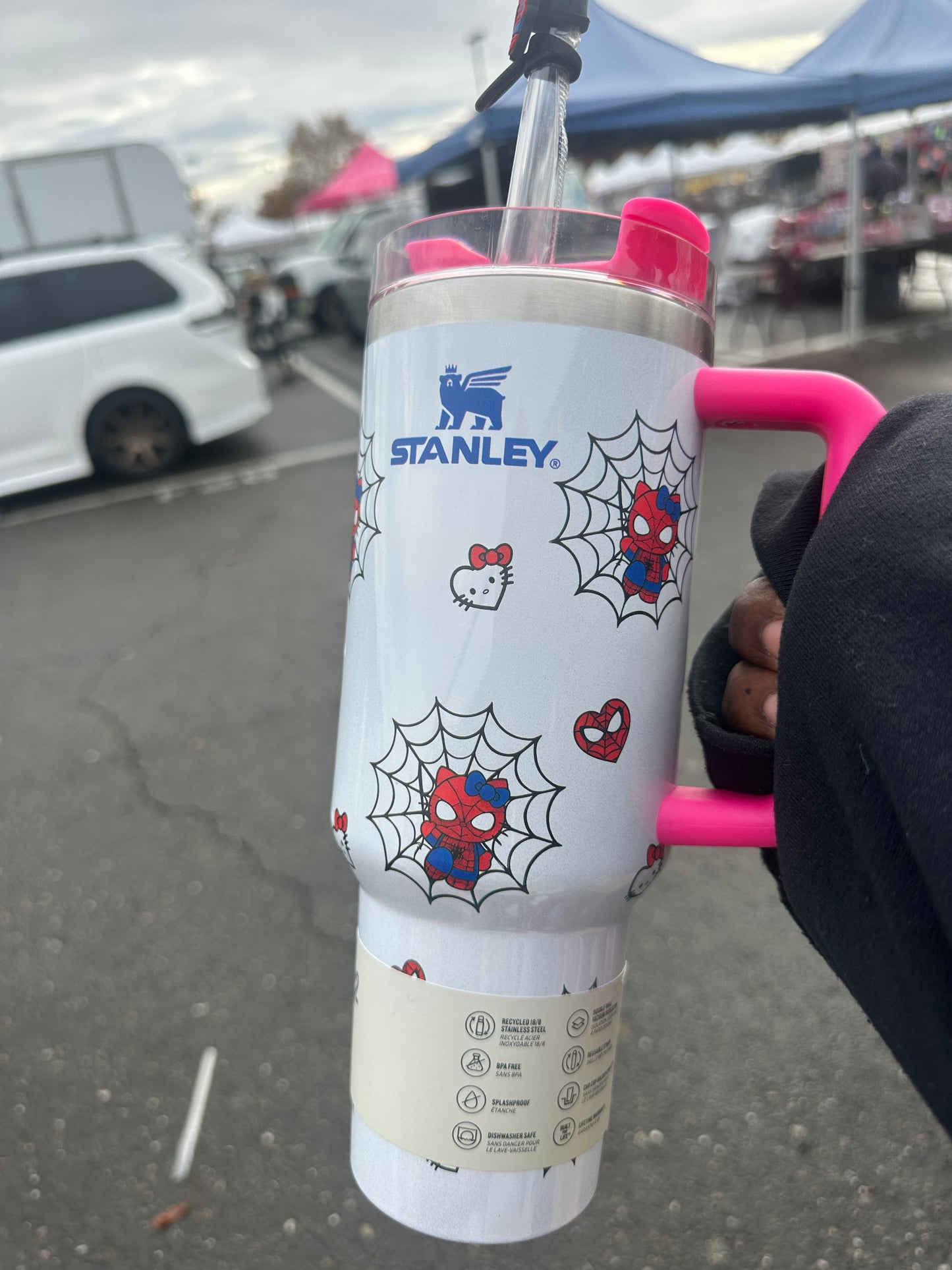 Hello Kitty x Spidey 40 ounce Stanley inspired Tumbler