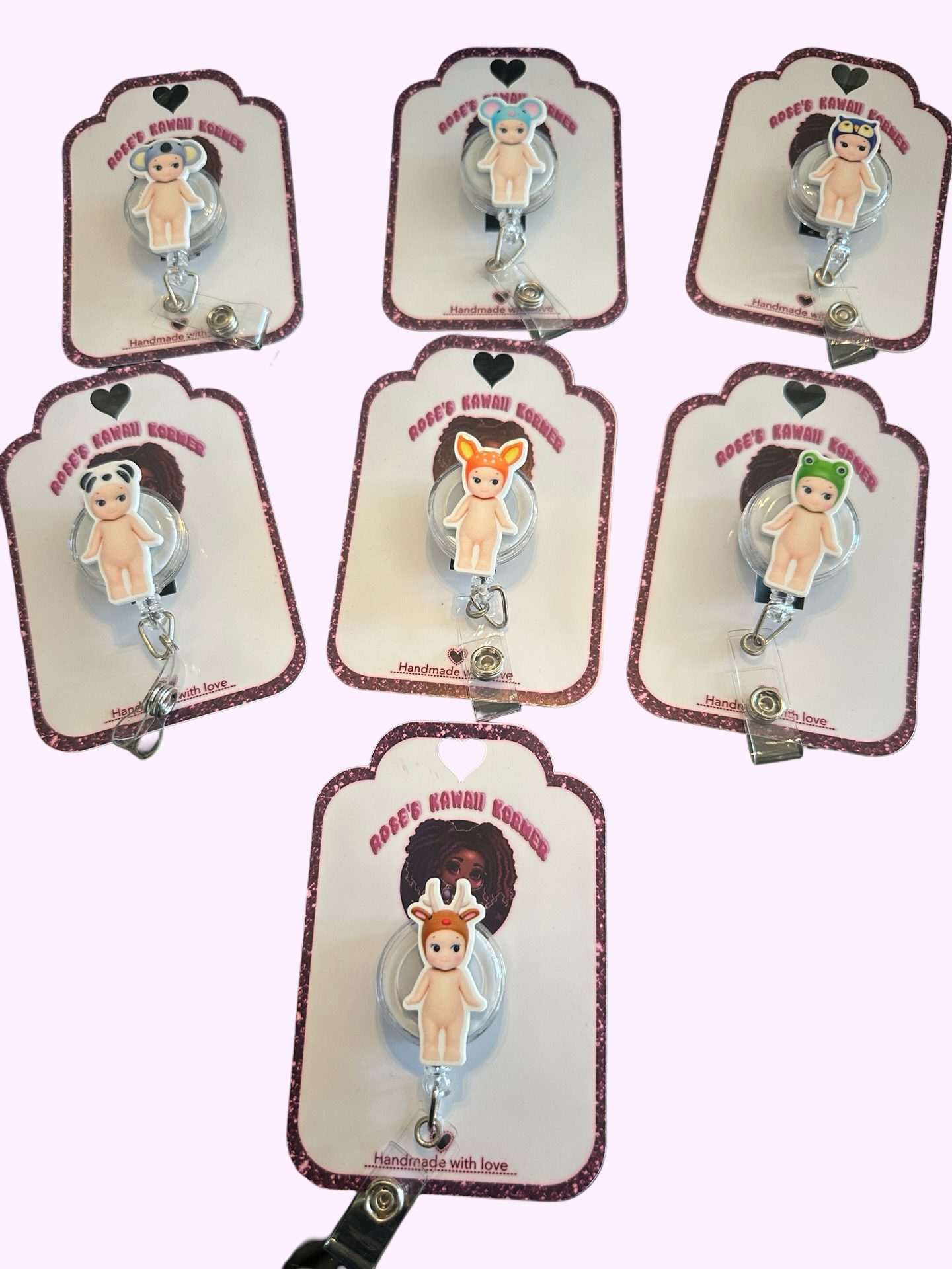 Sonny Angel inspired badge reels