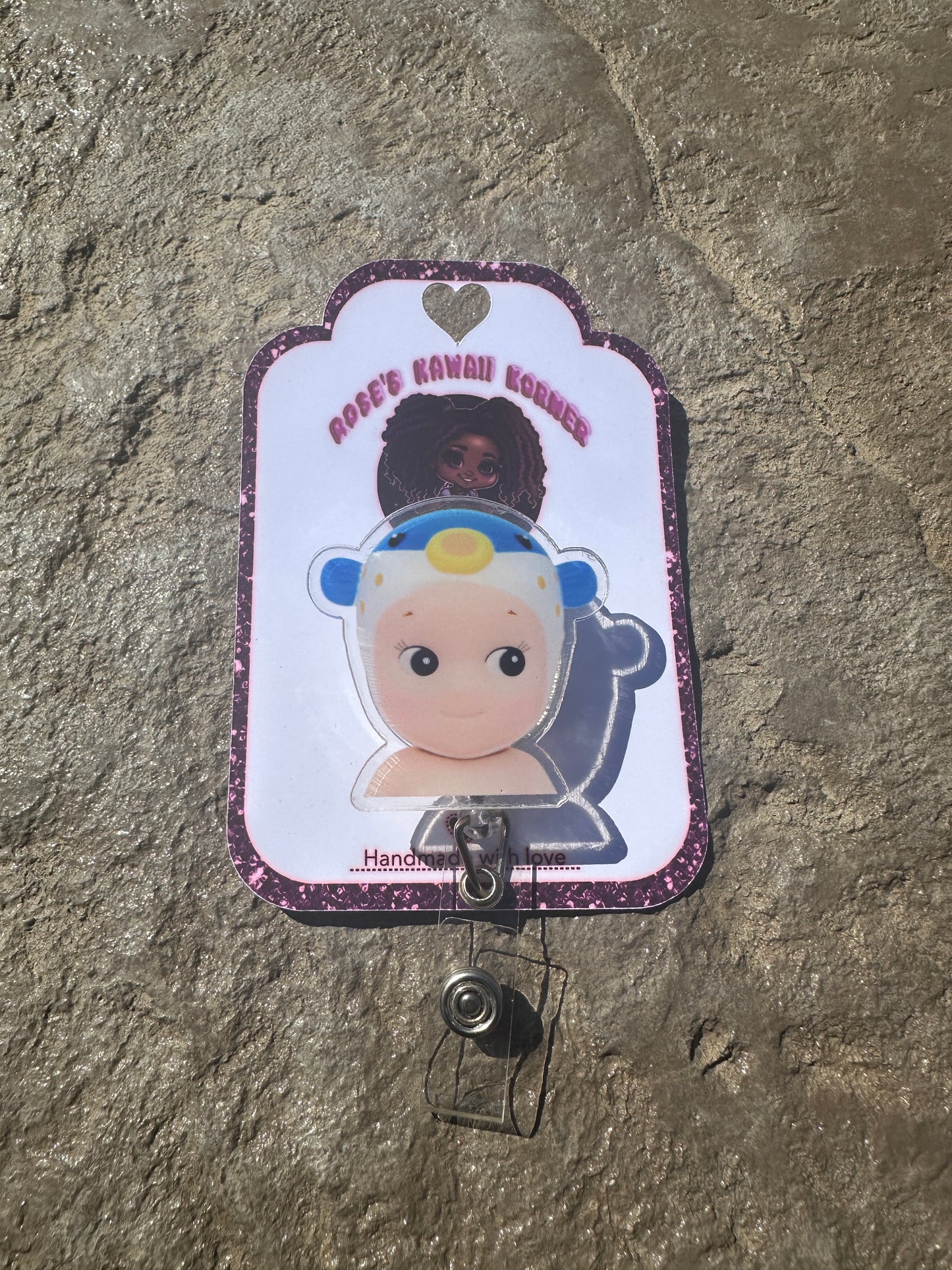 Sonny Angel inspired badge reels Acrylic