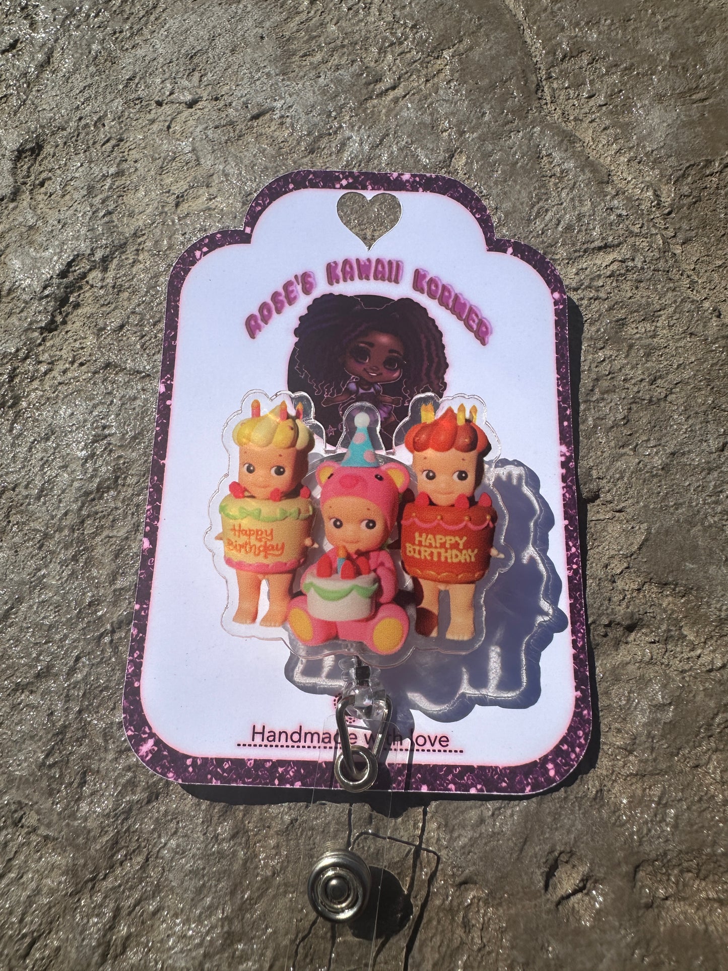 Sonny Angel inspired badge reels Acrylic
