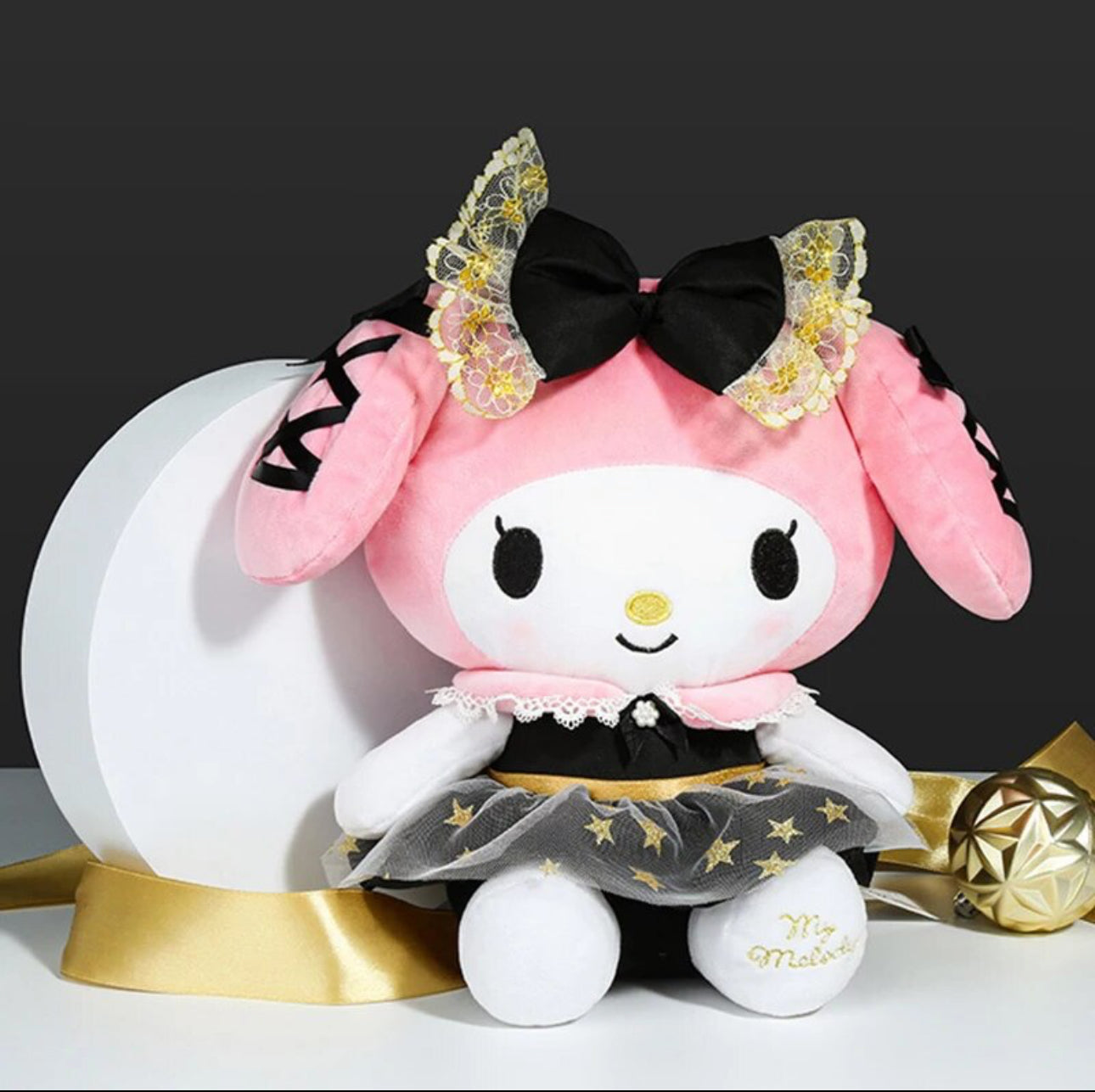 Kawaii Black and gold Kitty and Friends plush