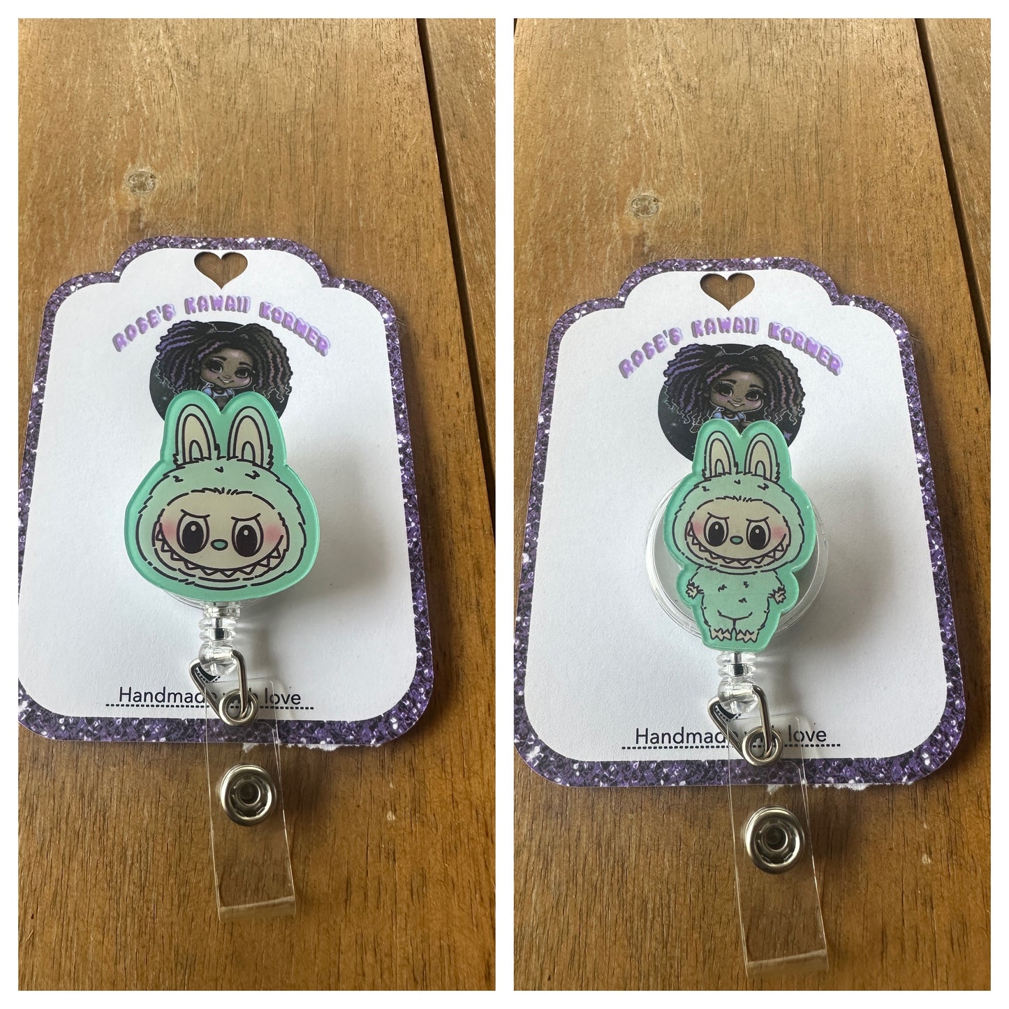 Labubu Badge Reel ID Holder