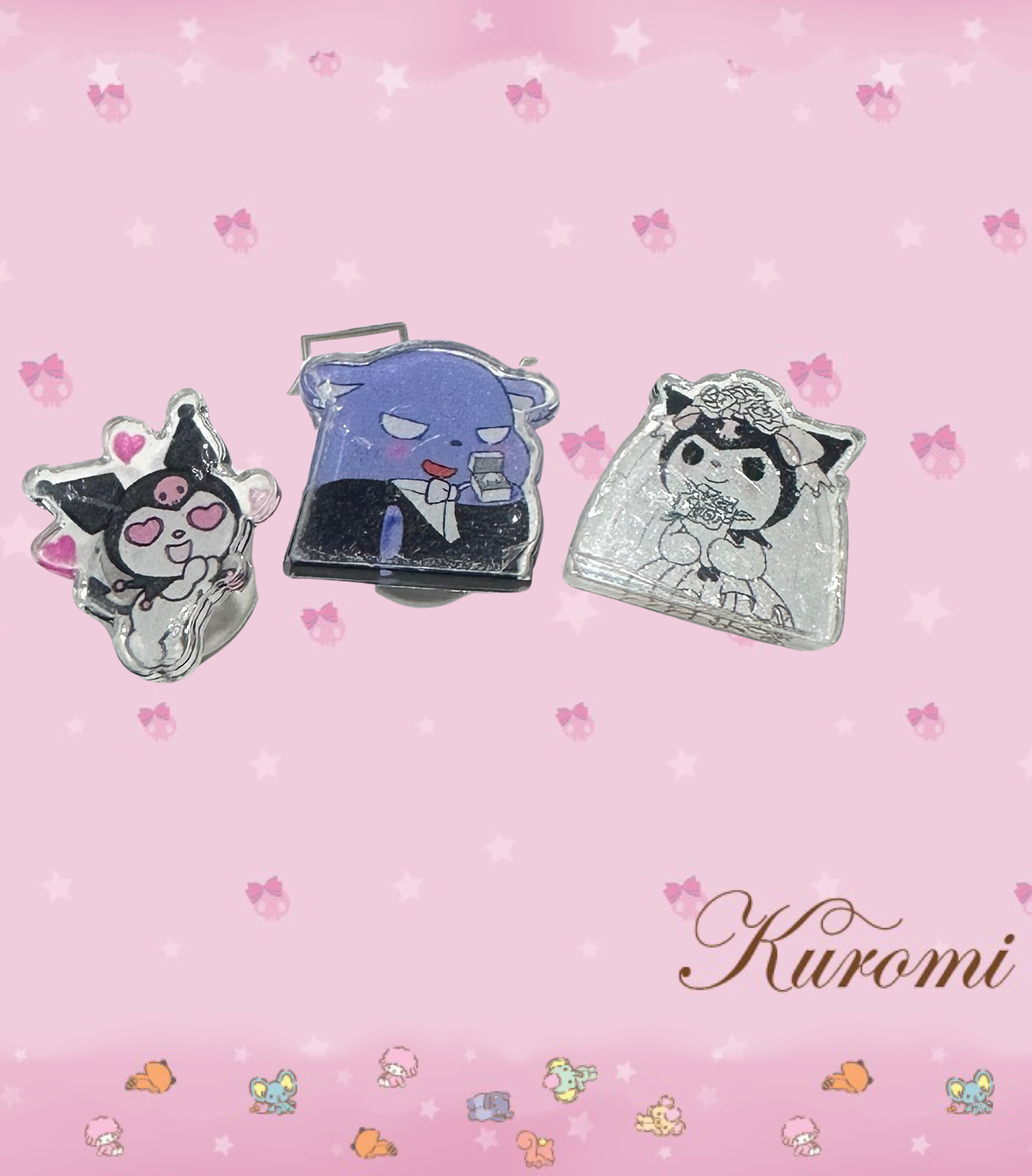 Kuromi shoe charms| kawaii | 1,3,5,10 pcs