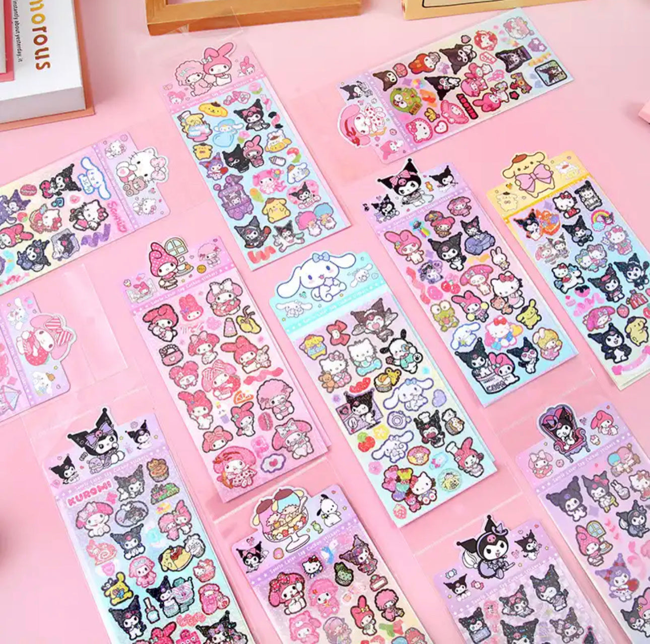 Holographic laser cut stickers 
