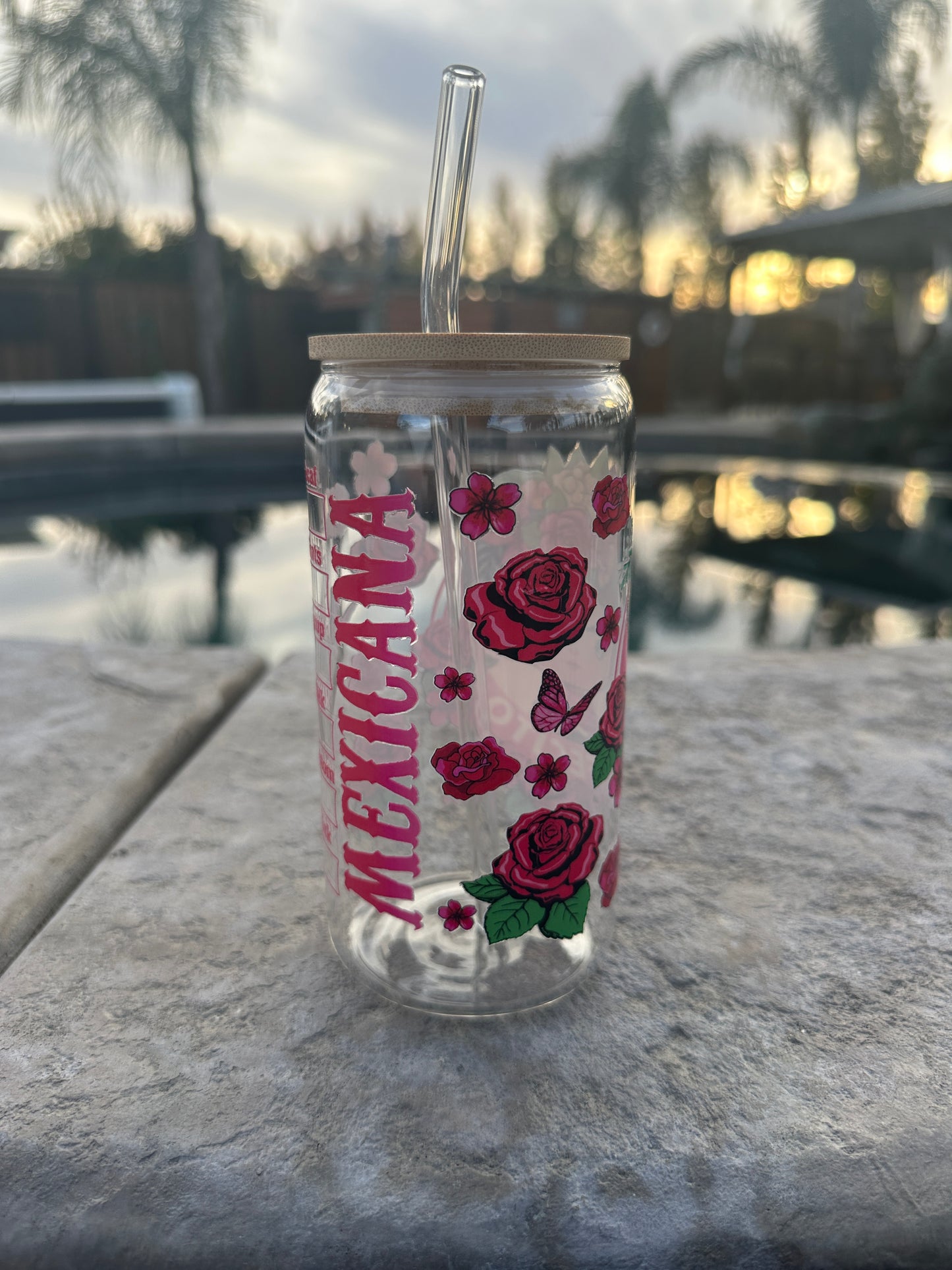 Frida Khalo 16oz Libby glass can