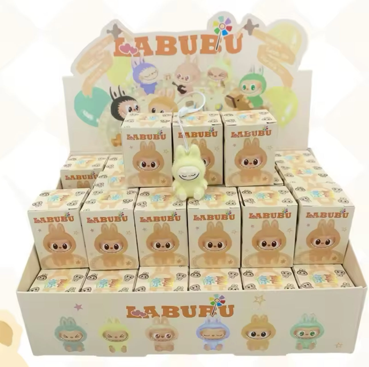 Labubu Mini Mystery Box keychain phone charm dangler