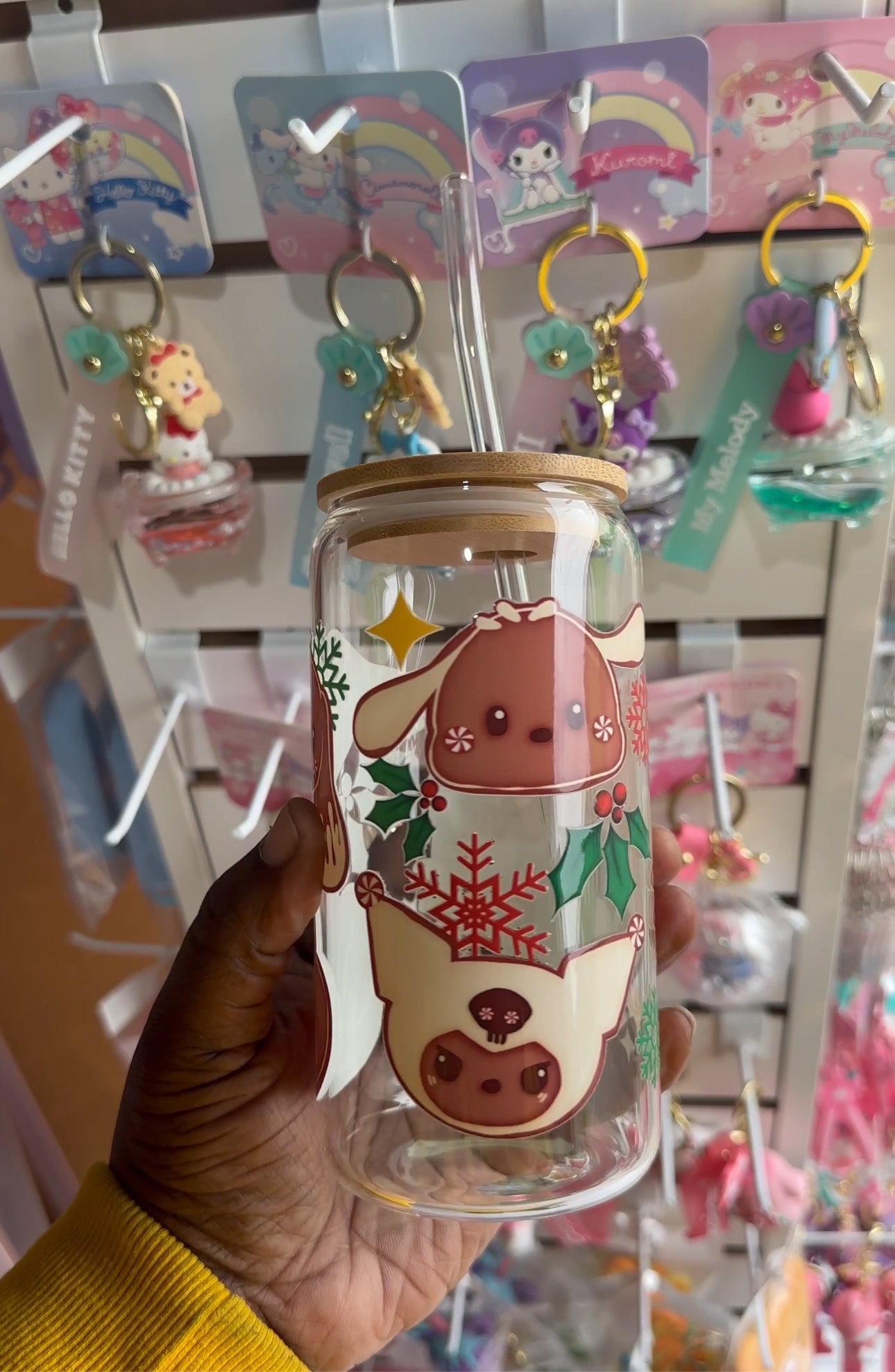 Gingerbread cookie Sanrio friends glass Libby