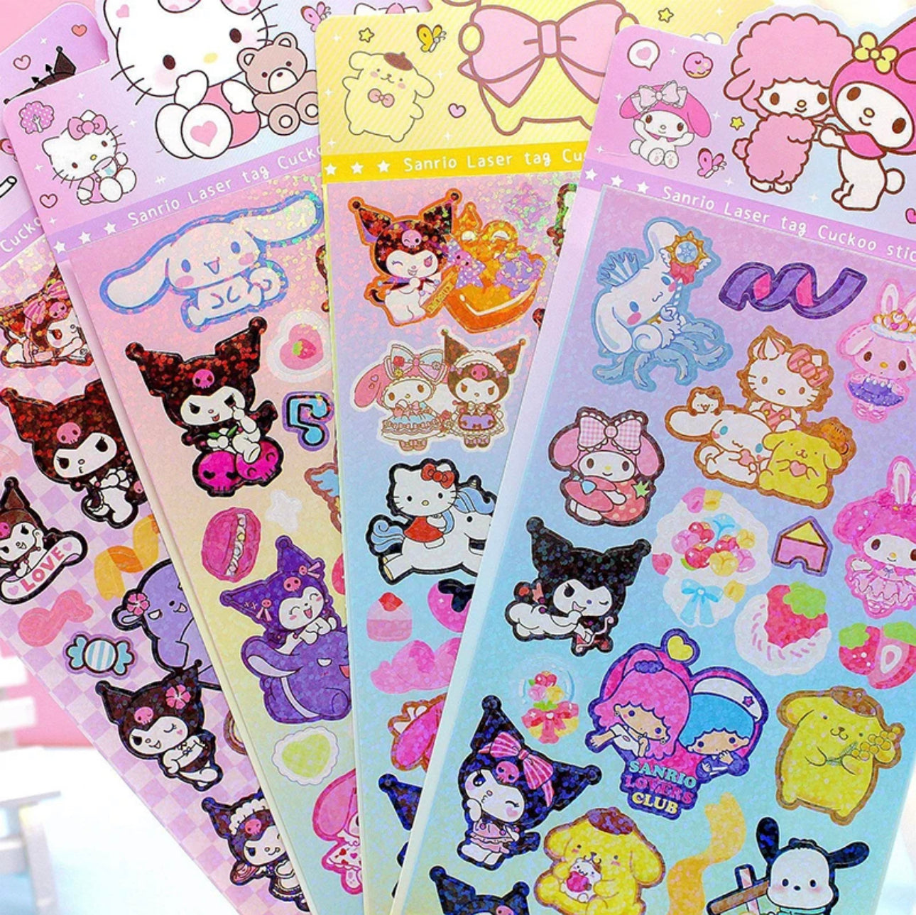 Holographic laser cut stickers 