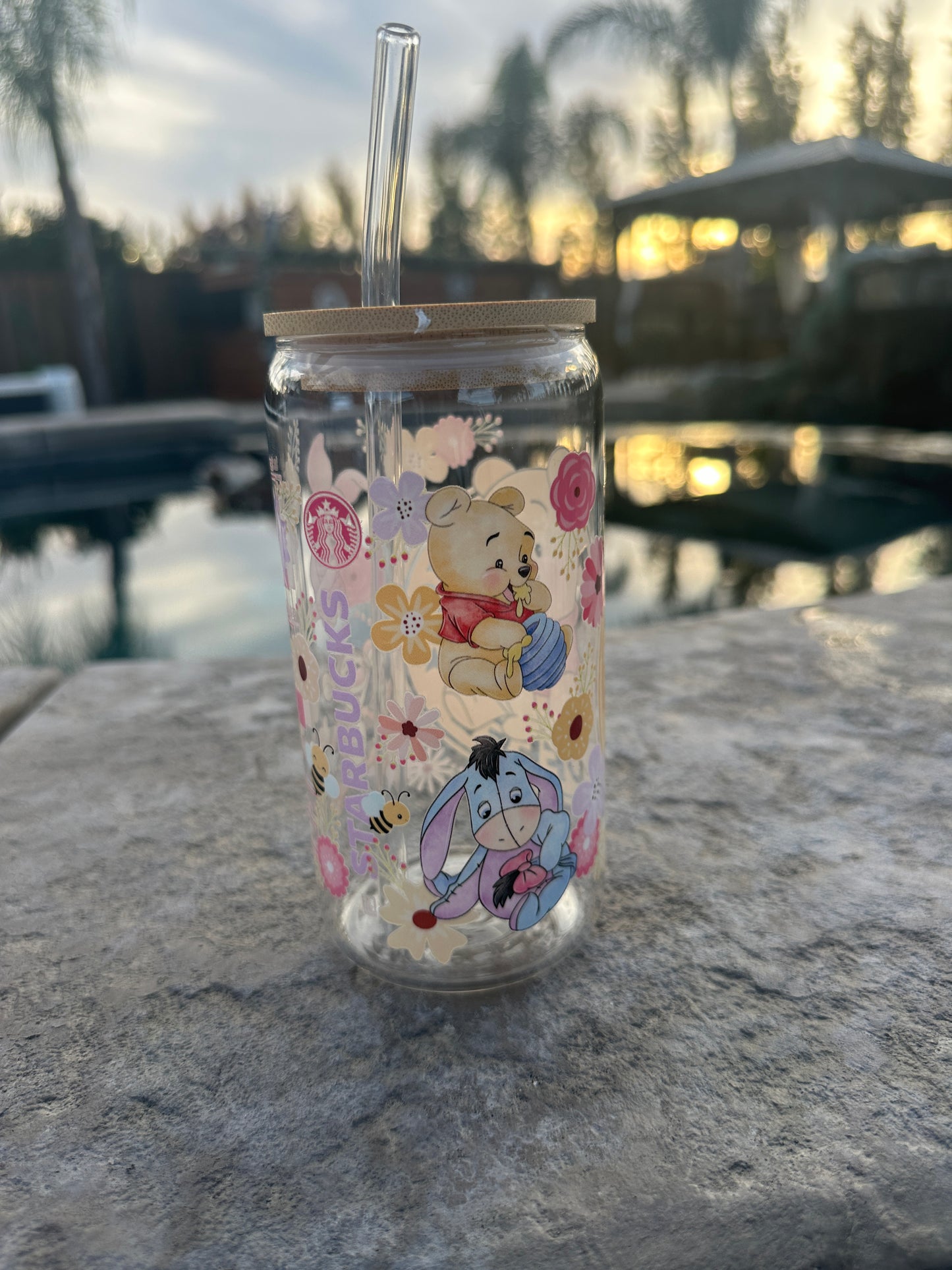 16oz Pooh bear libby glass can