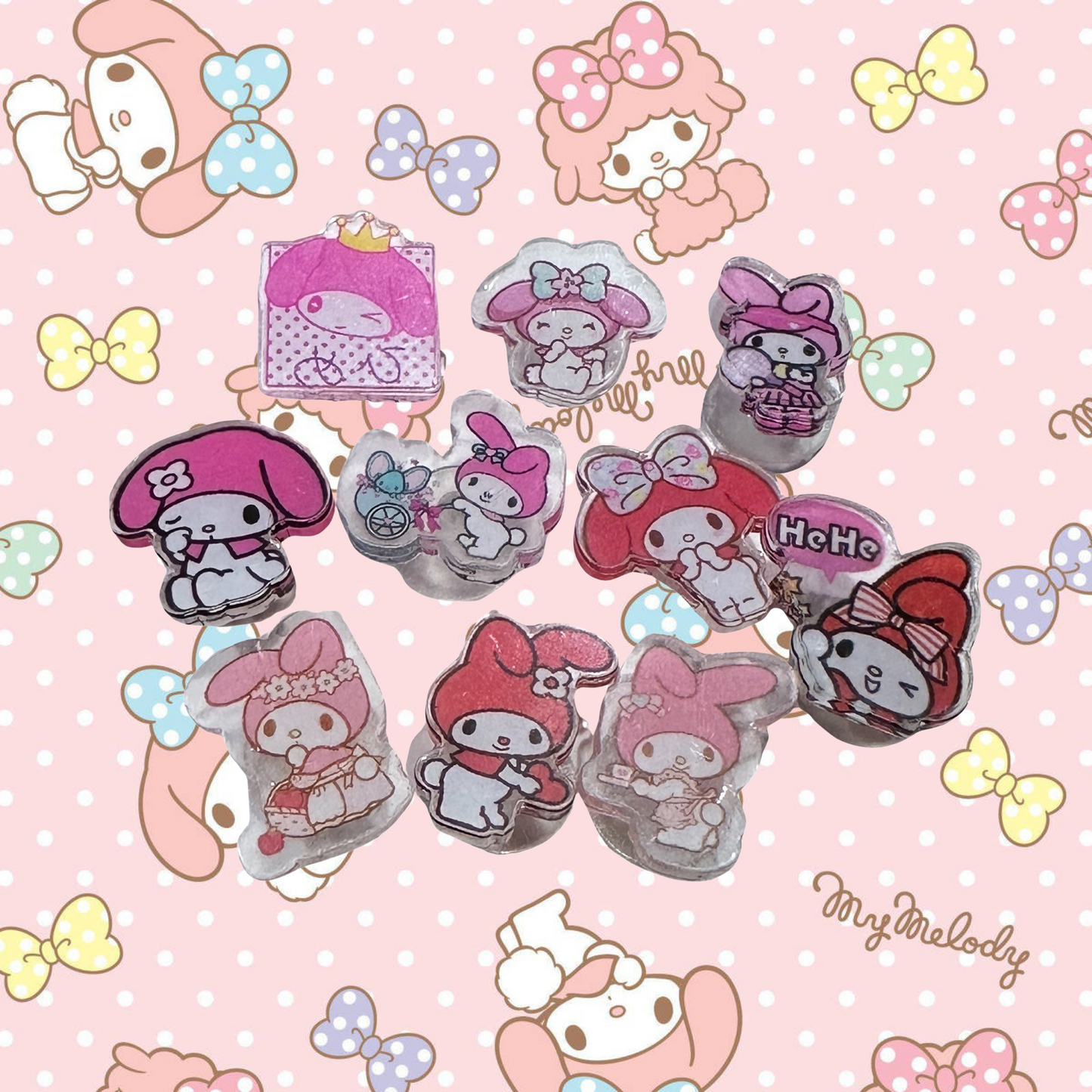 My Melody shoe charms| kawaii | 1,3,5,10 pcs