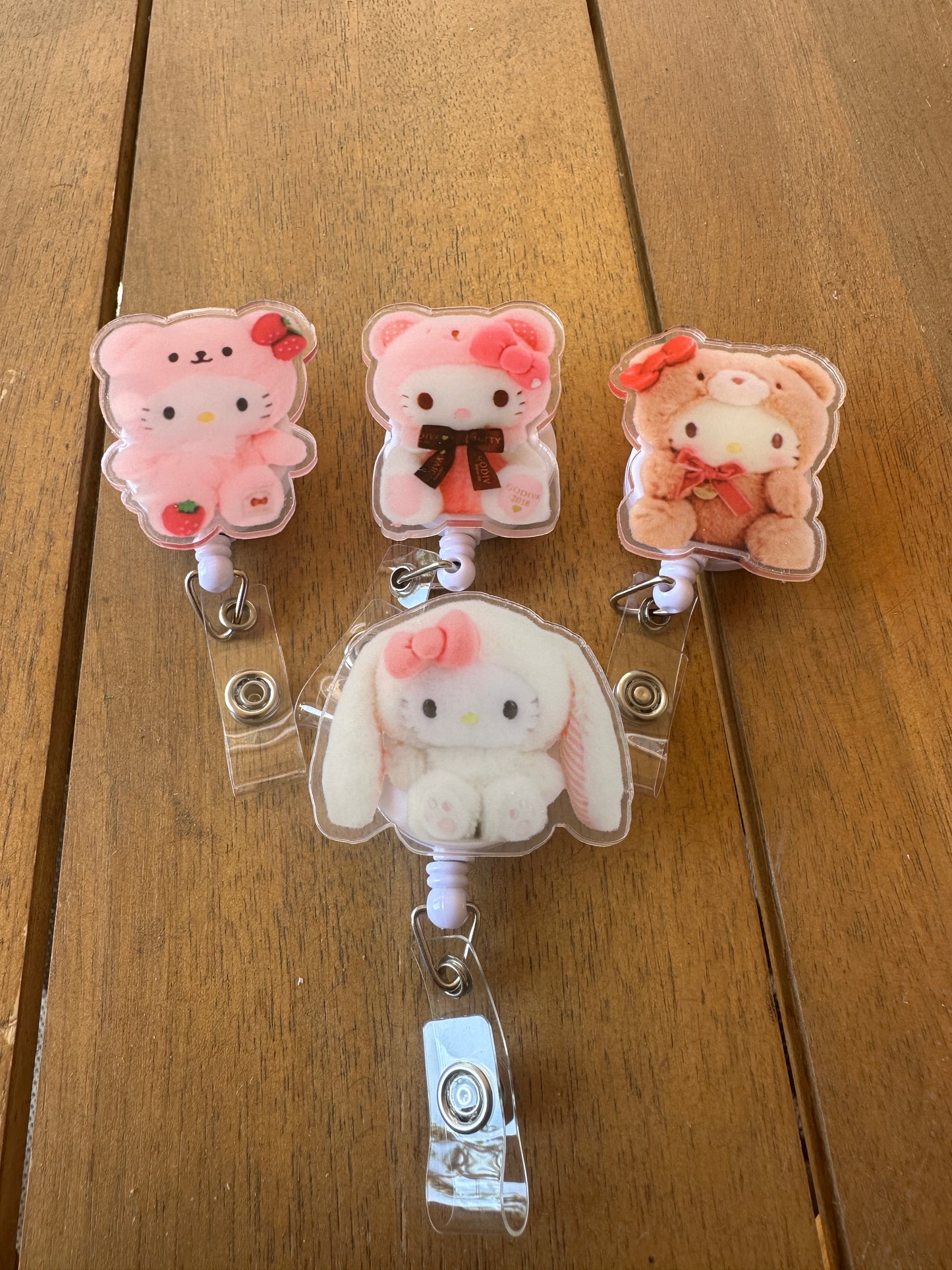 Kitty and Friends Kawaii Badge Reel ID Holders