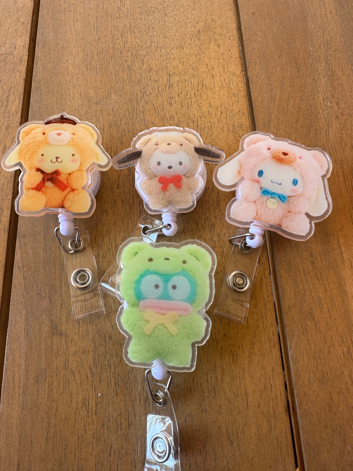 Kitty and Friends Kawaii Badge Reel ID Holders