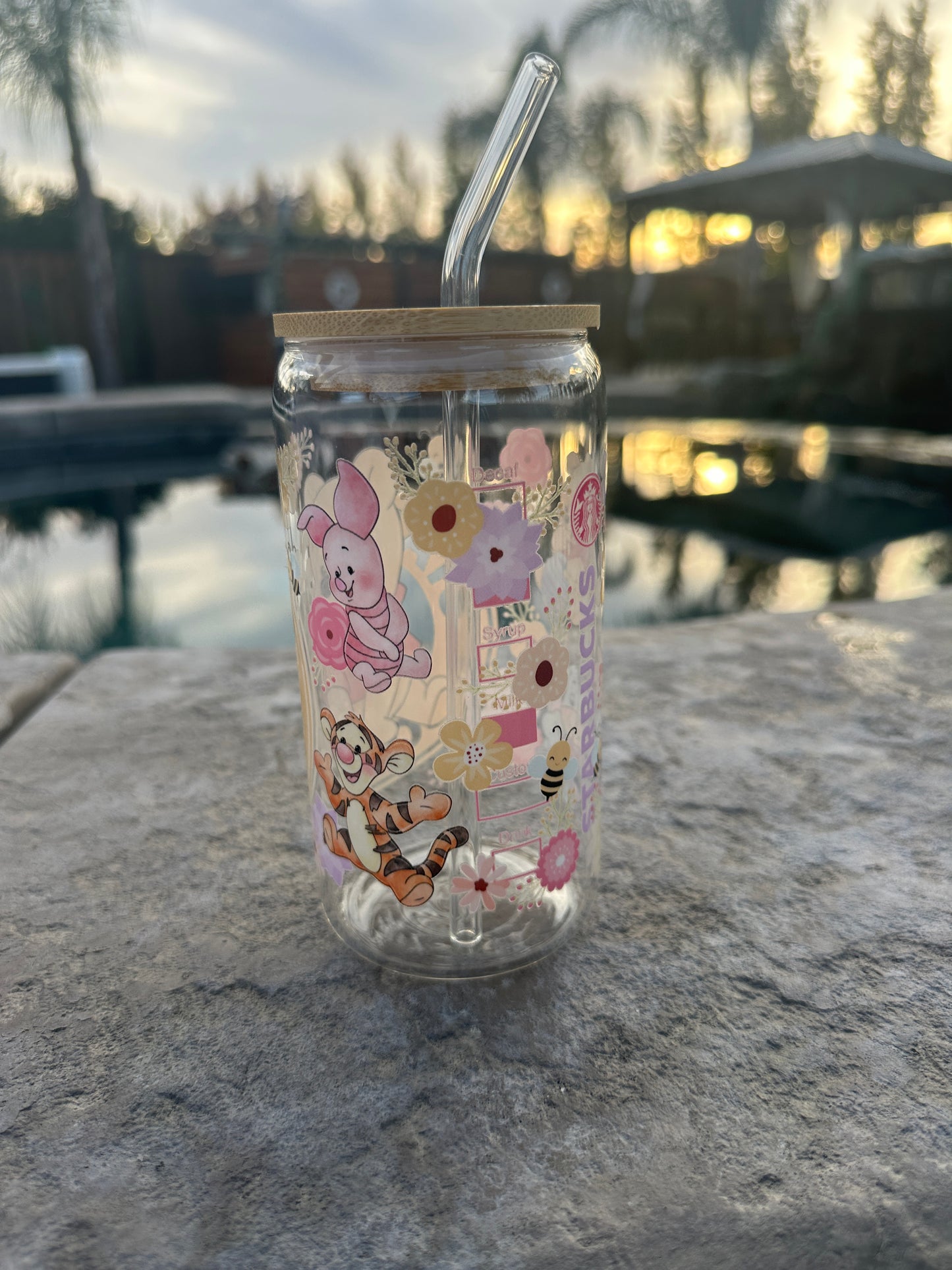 16oz Pooh bear libby glass can