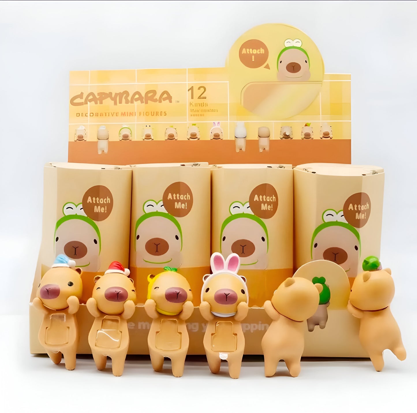 Capybara attachable decorative mini hipper figures