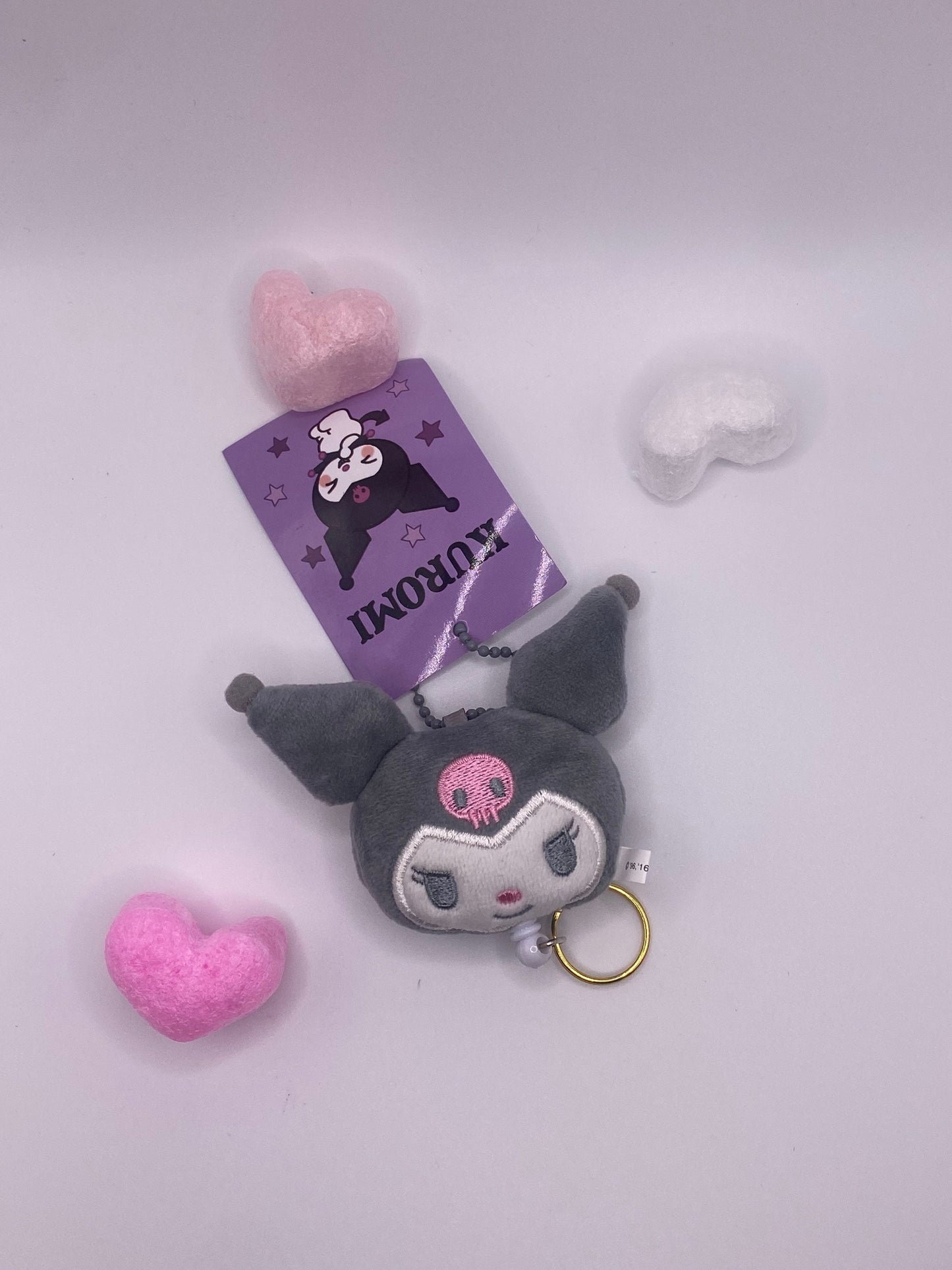 San Plush Carabiner / Badge Reels | Badge Pull | Retractable | Plush | Cute | Soft | Backpack Accessory |