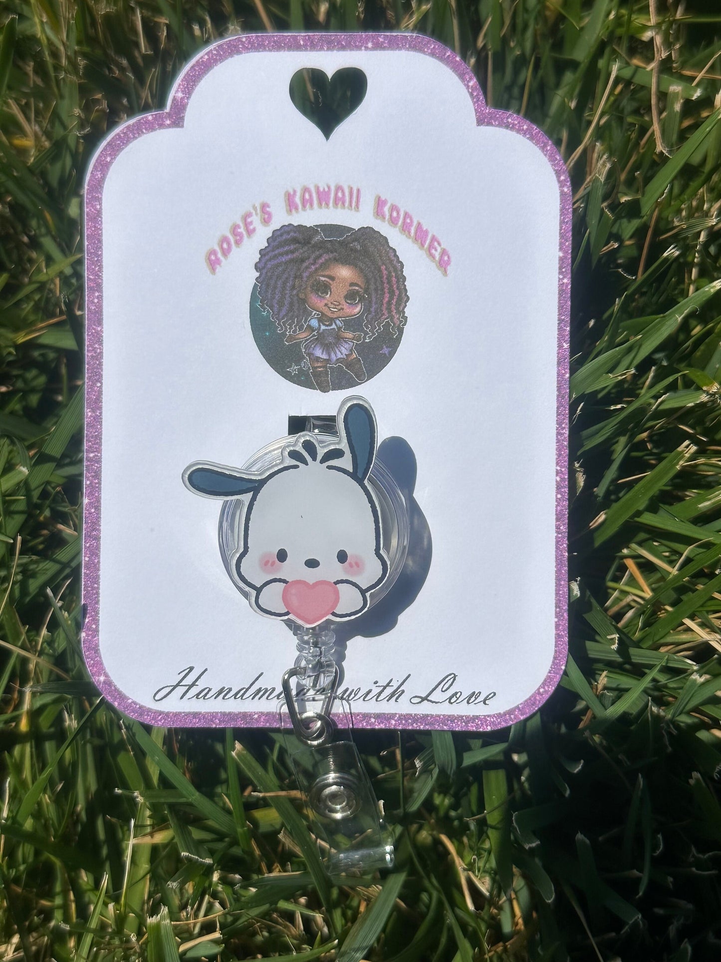 Kawaii |Heart Charm | Badge reels! | Nurse | Student | ID | ID holder | badge pull | dental assistant | RN