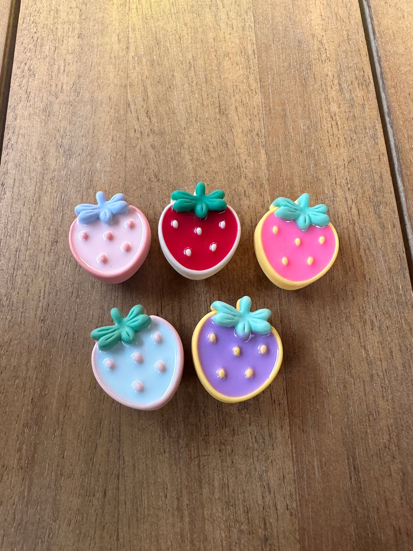 Strawberry Shoe charms | kawaii aesthetic | Strawberry candy | shoe charms | 3D shoe charm | Vibrant | Glossy |