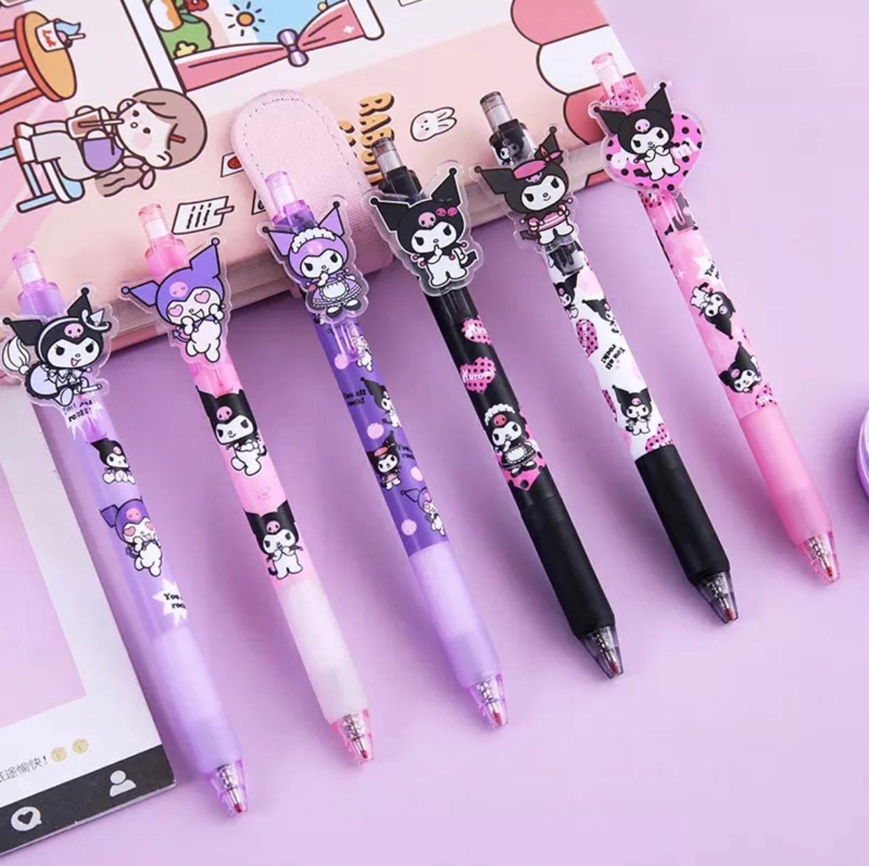 6pcs Kuromi Gel Pen Set
