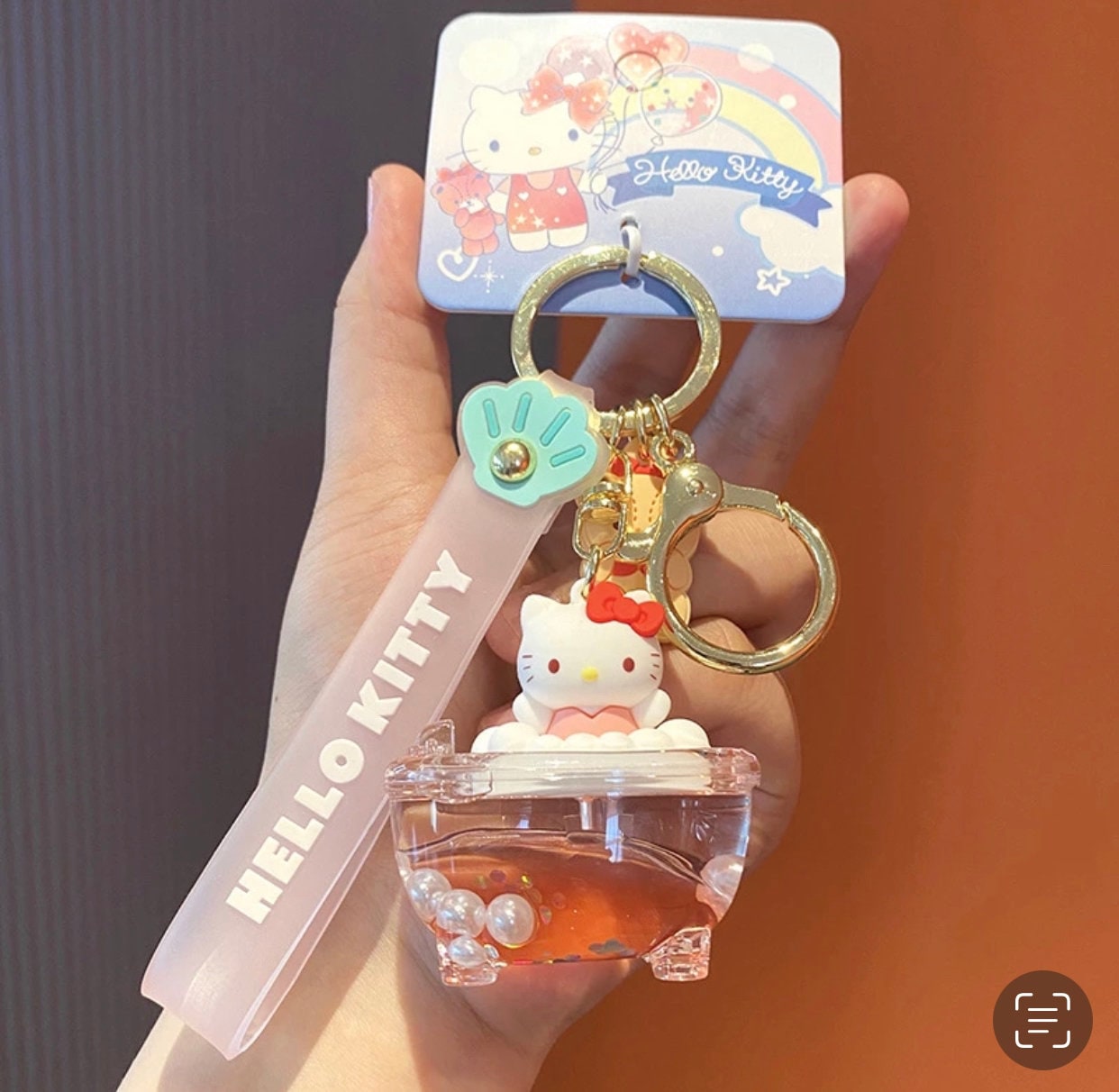 Kawaii | liquid keychain| Bubble Bath Collectible Keychains (Varying Styles)