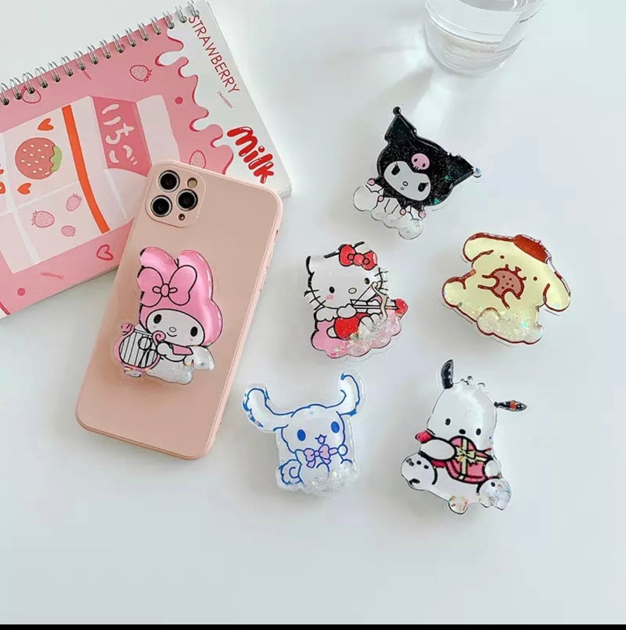 Kawaii quicksand Phone grip stands