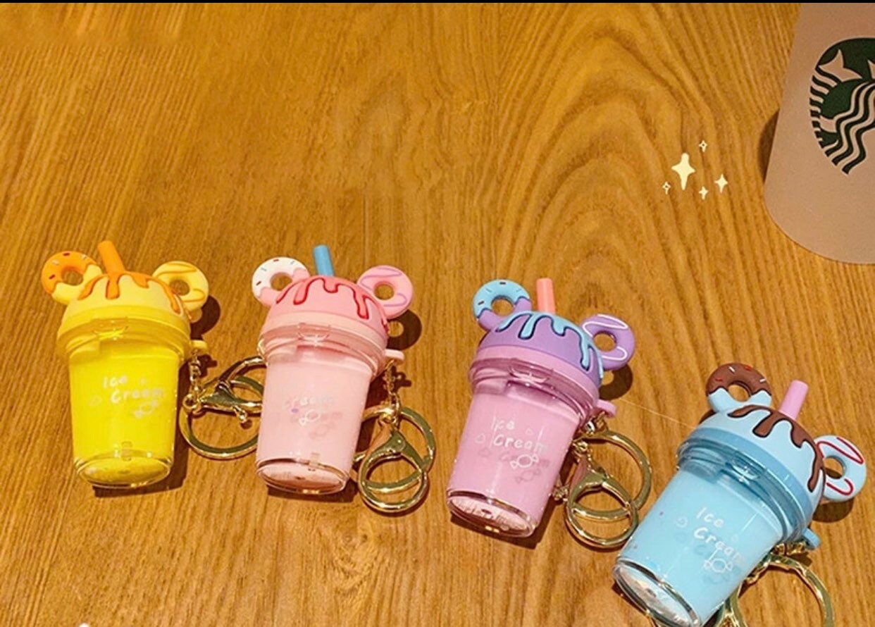 Mouse head / ears Milkshake key chain
