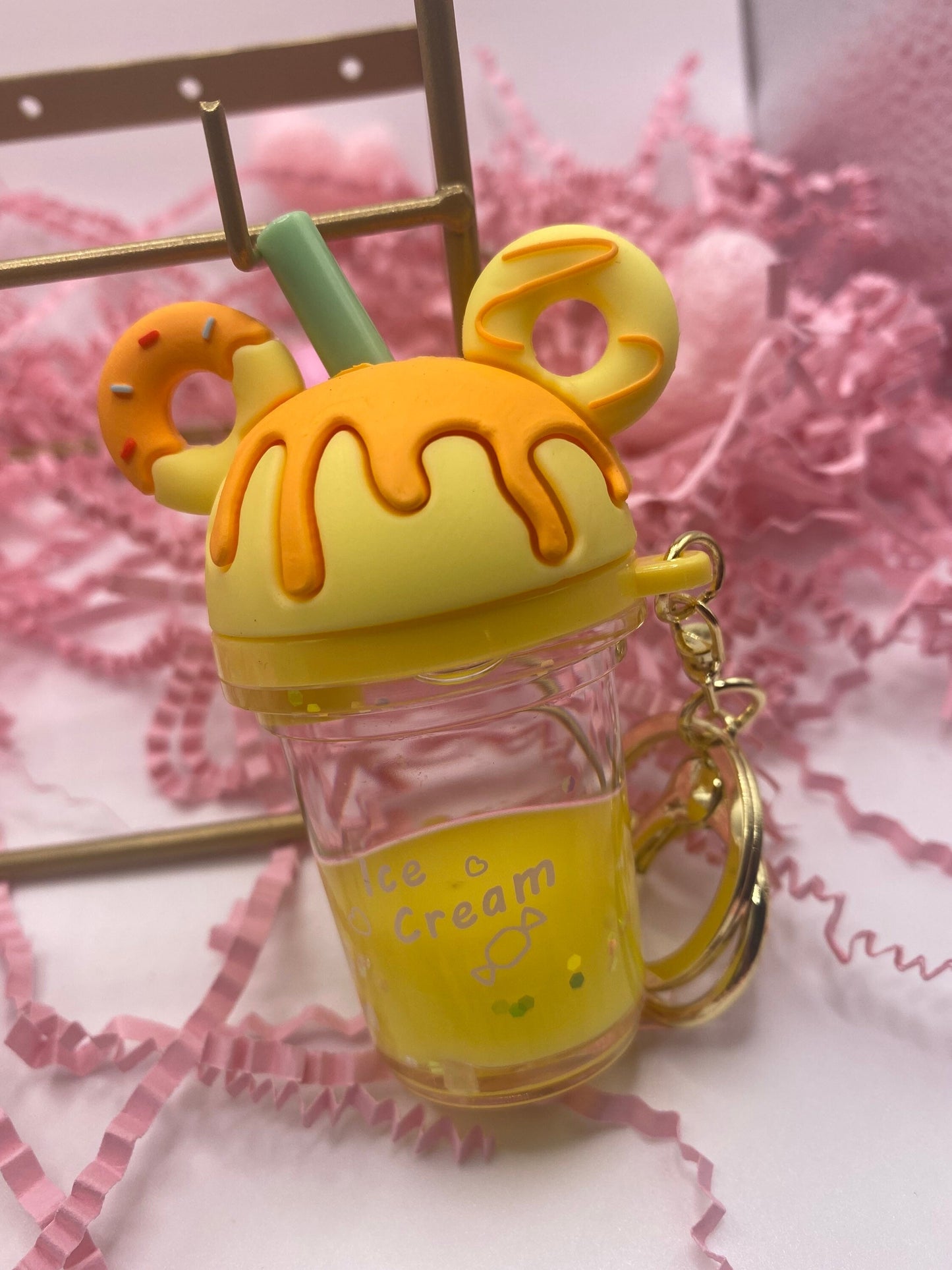 Mouse head / ears Milkshake key chain