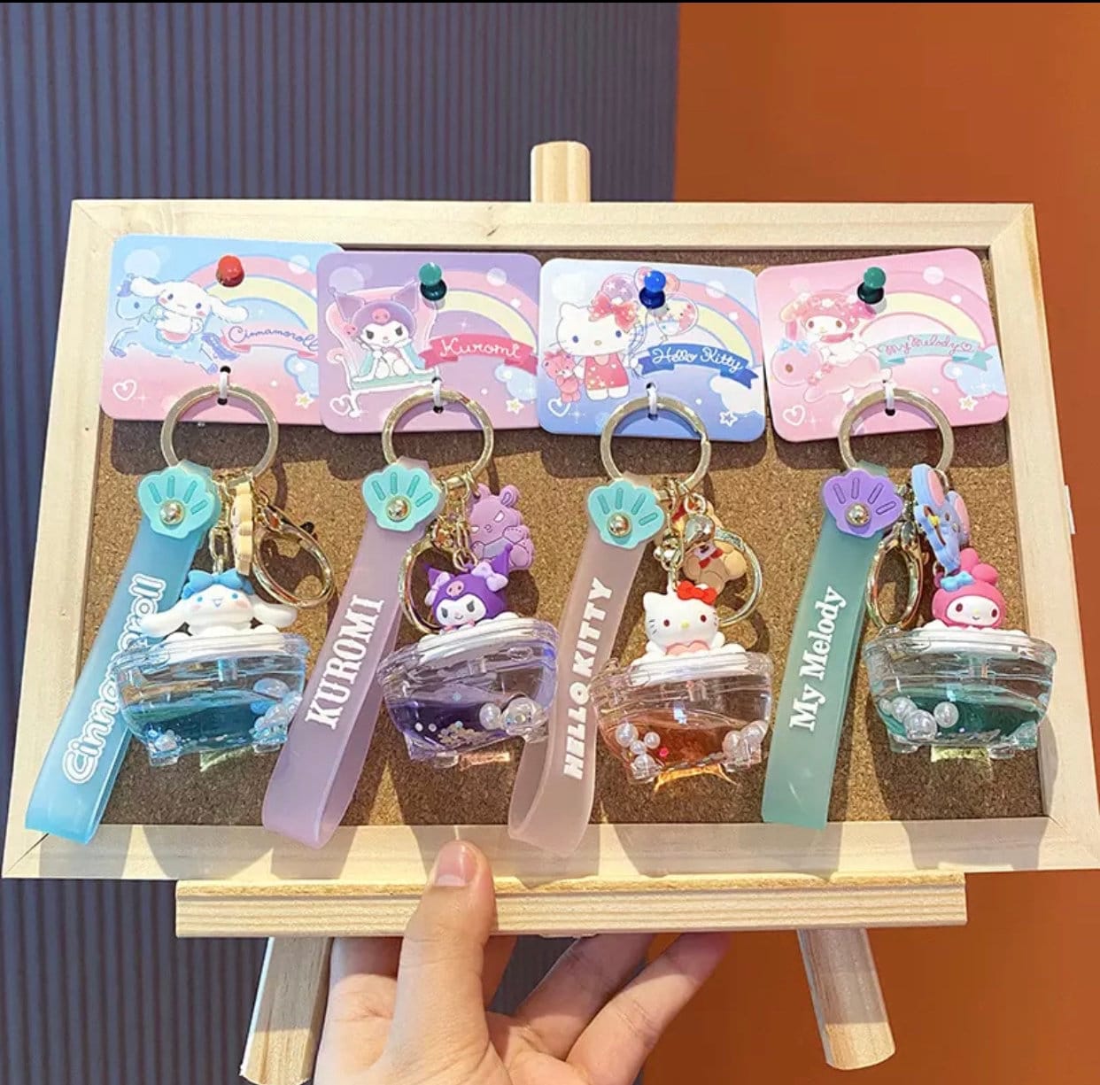 Kawaii | liquid keychain| Bubble Bath Collectible Keychains (Varying Styles)