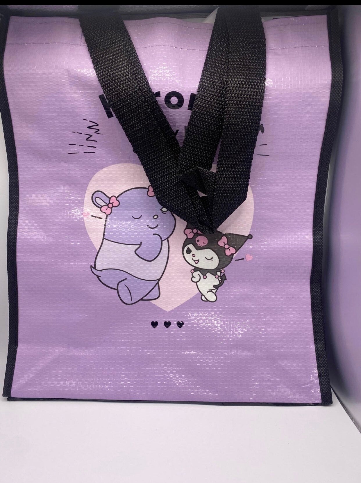 Kuromi reusable tote bag