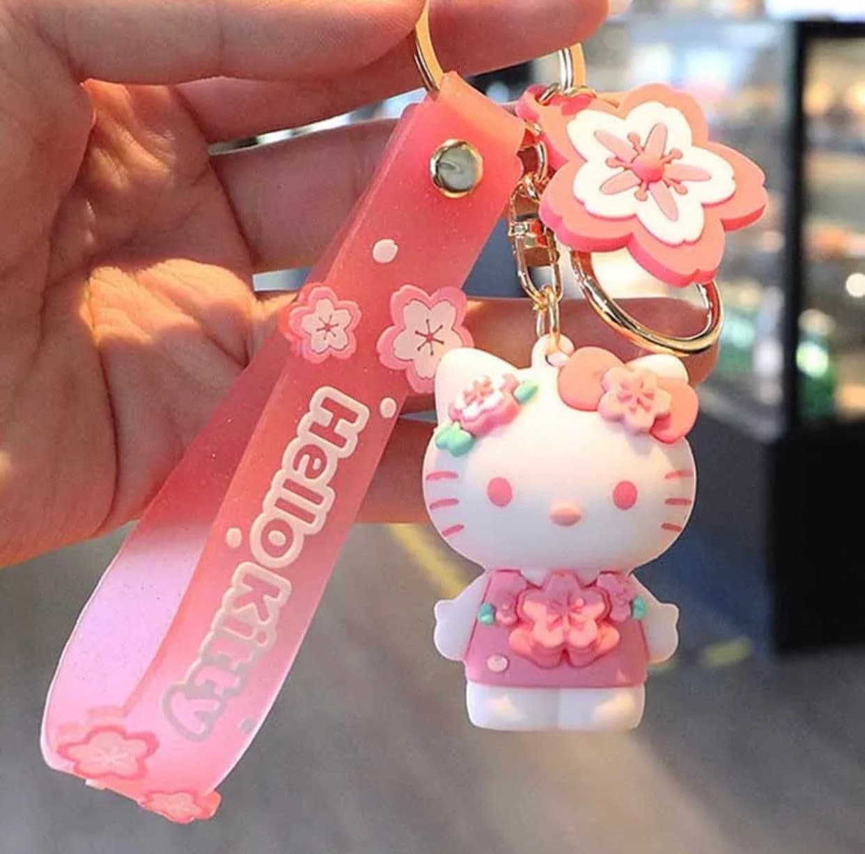 Sakura | Cherry Blossom | Pink | Pastel | kawaii | Cute | keychains | Gifts for girls | Pompompurin | Melody | Soft pink |