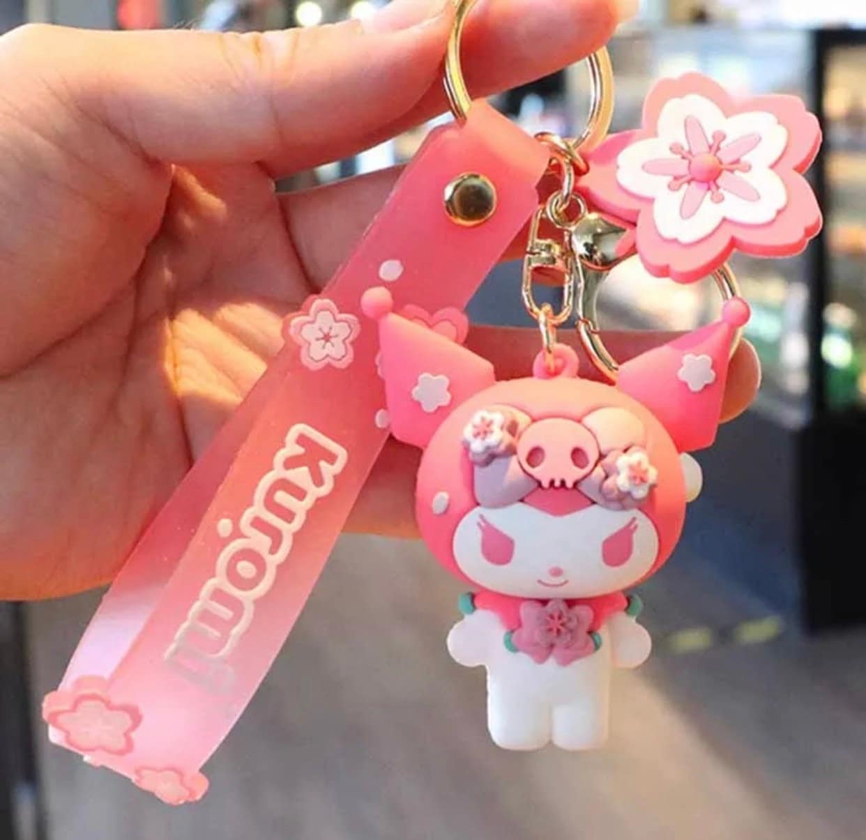 Sakura | Cherry Blossom | Pink | Pastel | kawaii | Cute | keychains | Gifts for girls | Pompompurin | Melody | Soft pink |
