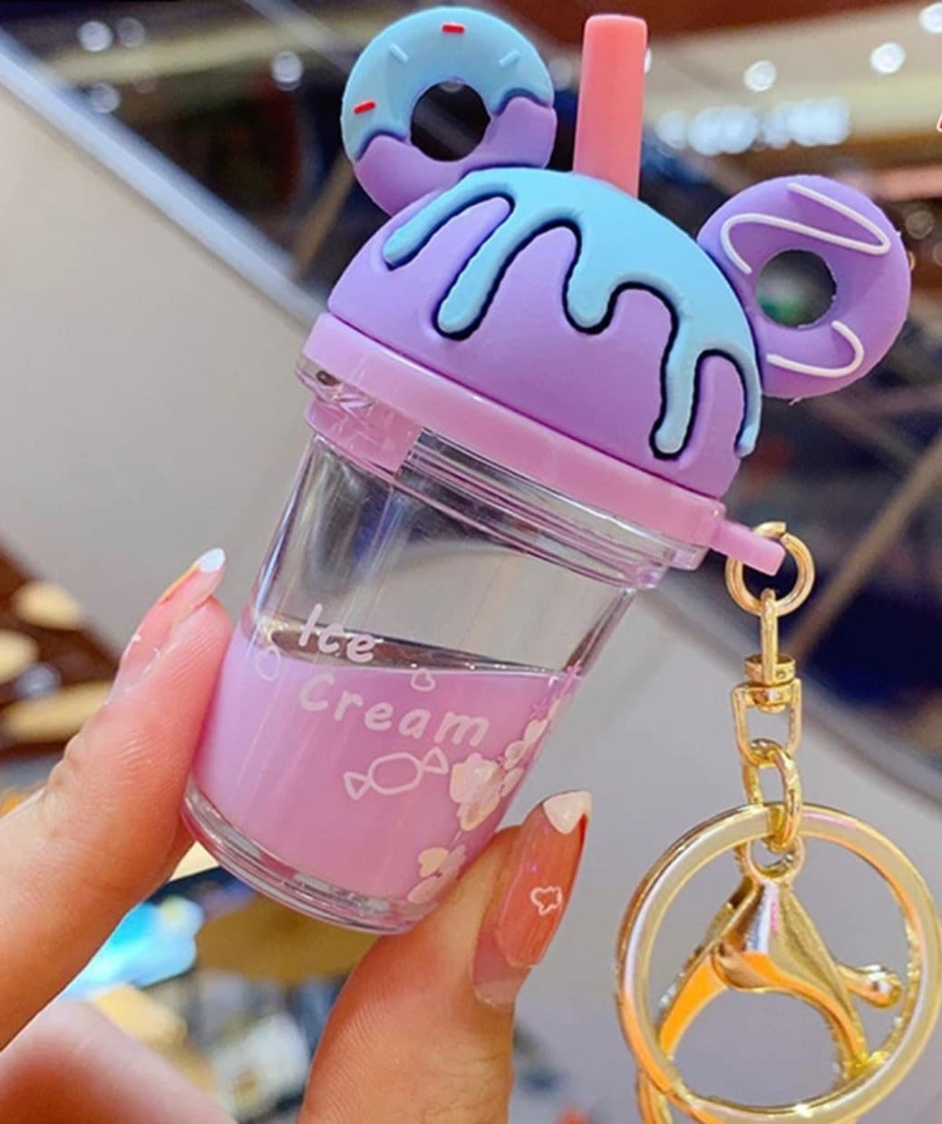 Mouse head / ears Milkshake key chain