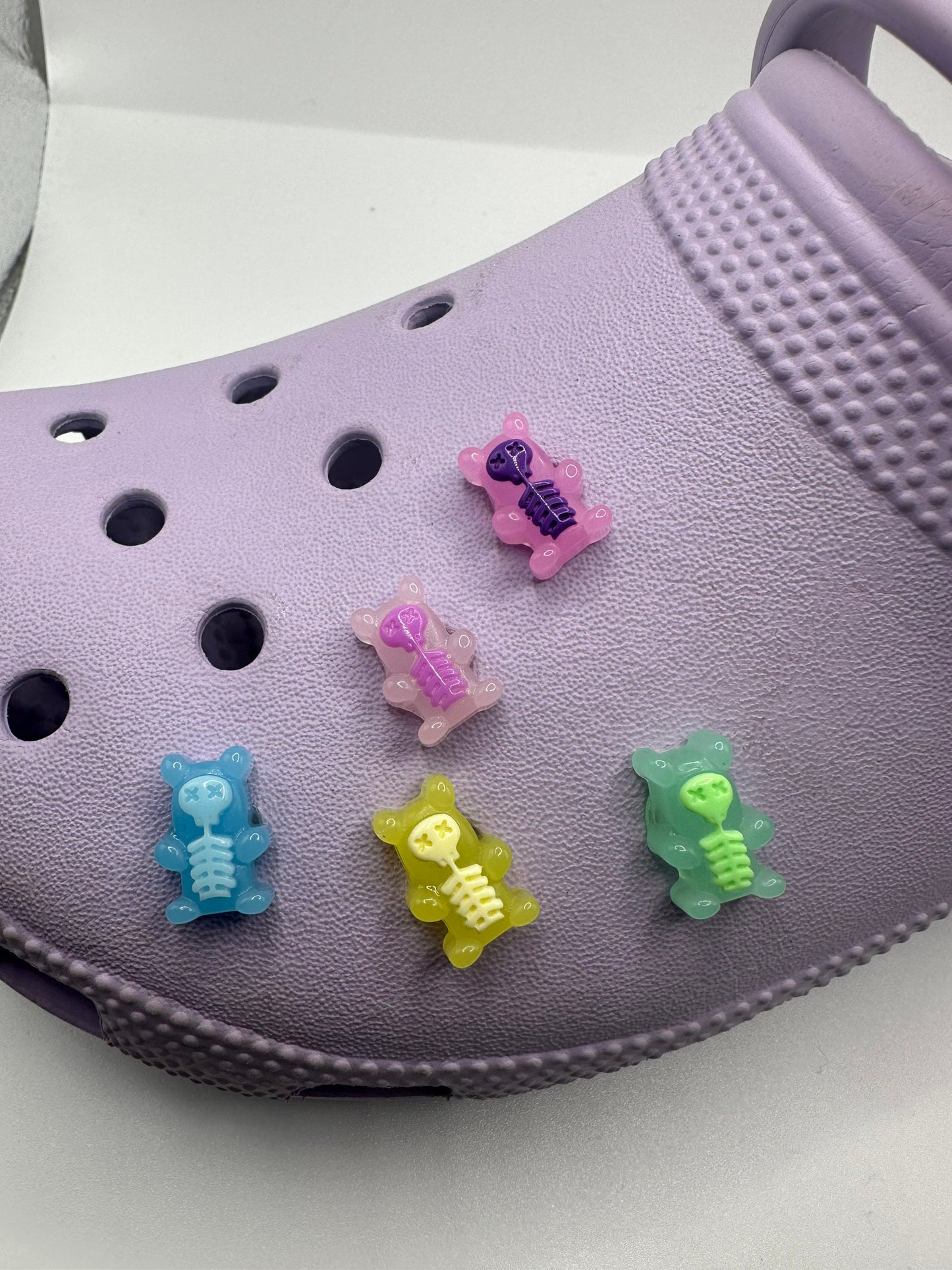 Skeleton Gummy Bear shoe Charms | X-ray bears | X-ray | skulls | skull bears | Halloween | gummy bears | cute | goth