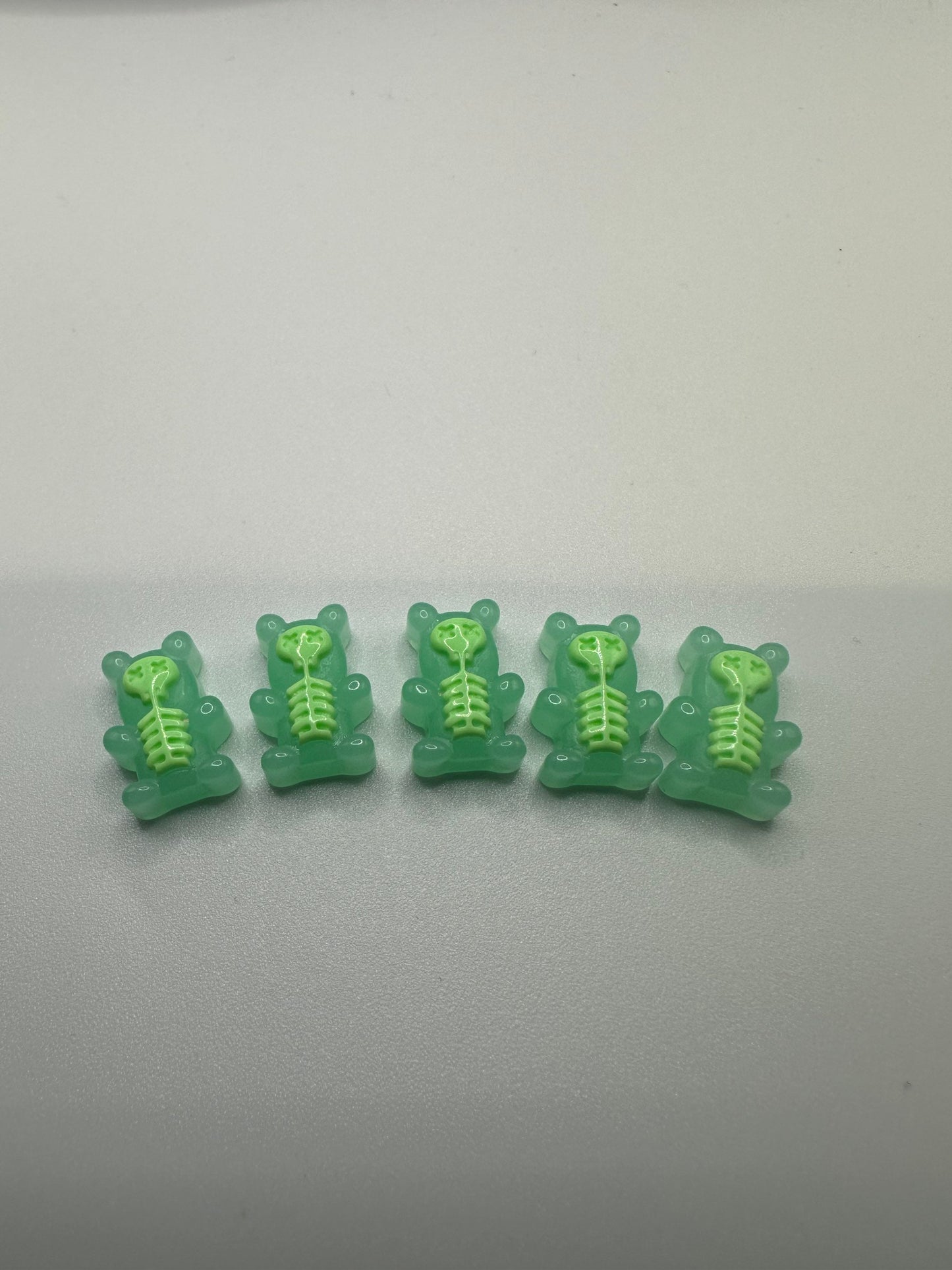 Skeleton Gummy Bear shoe Charms | X-ray bears | X-ray | skulls | skull bears | Halloween | gummy bears | cute | goth