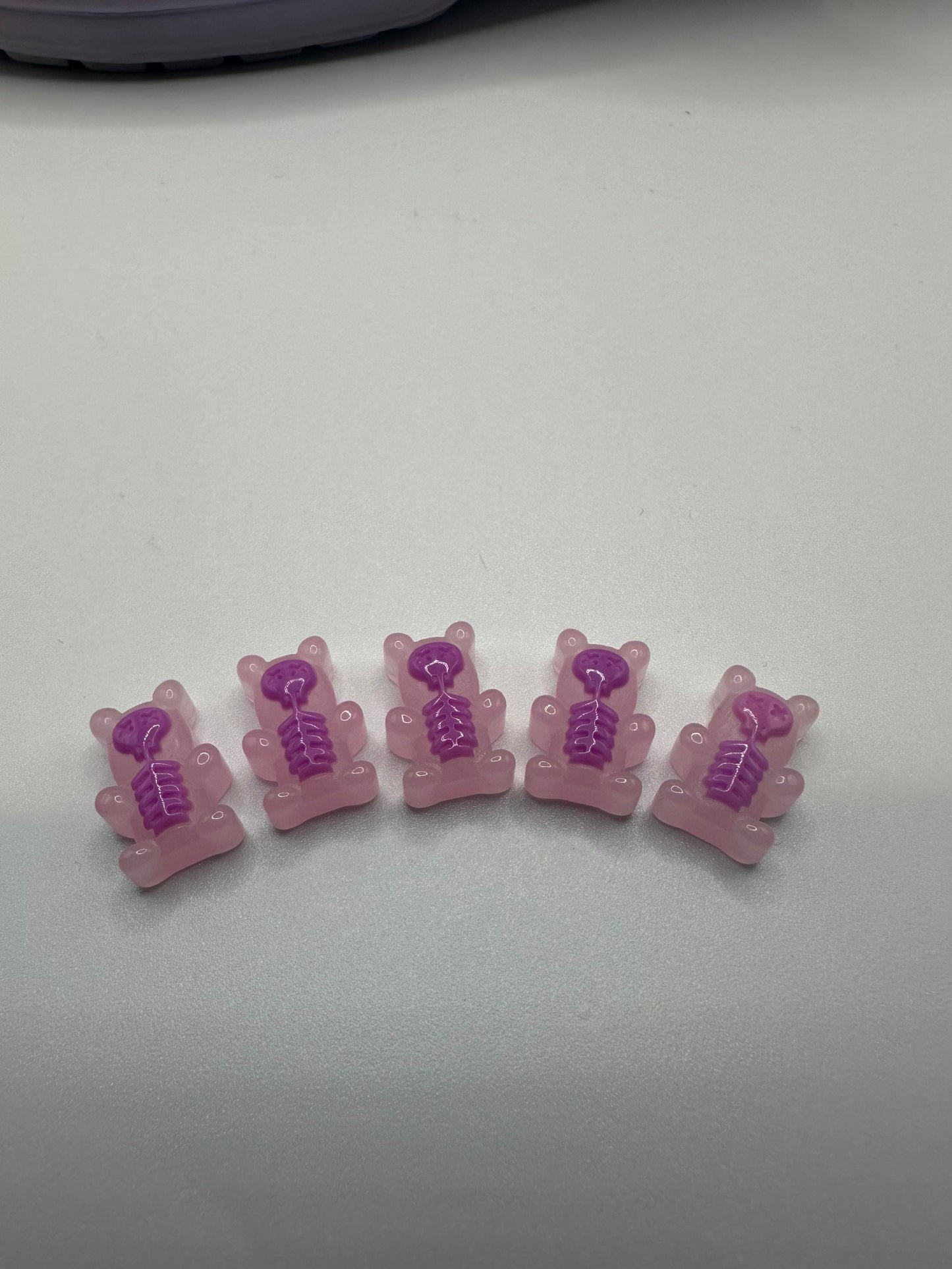 Skeleton Gummy Bear shoe Charms | X-ray bears | X-ray | skulls | skull bears | Halloween | gummy bears | cute | goth