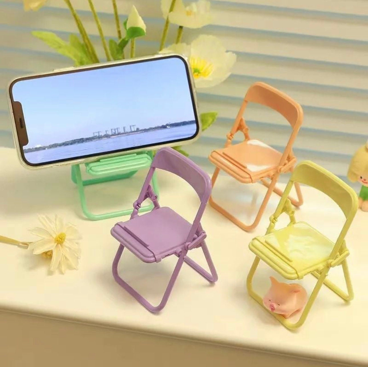 1PC 1:12 Mini Chair Dollhouse Miniature| folding chair | Alabama SmackDown|Dollhouse Furniture | Cell phone holder | Model House Home Decor|
