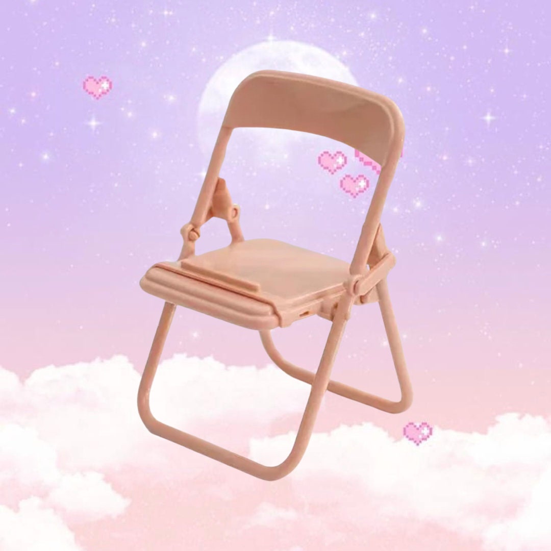 1PC 1:12 Mini Chair Dollhouse Miniature| folding chair | Alabama SmackDown|Dollhouse Furniture | Cell phone holder | Model House Home Decor|