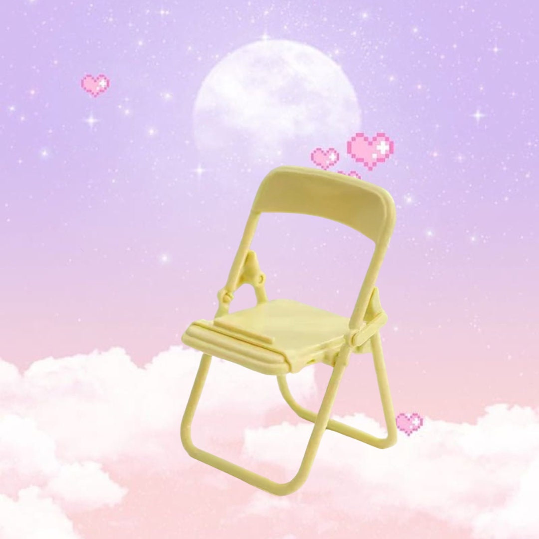 1PC 1:12 Mini Chair Dollhouse Miniature| folding chair | Alabama SmackDown|Dollhouse Furniture | Cell phone holder | Model House Home Decor|