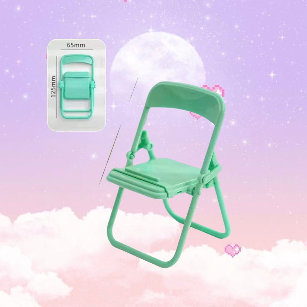 1PC 1:12 Mini Chair Dollhouse Miniature| folding chair | Alabama SmackDown|Dollhouse Furniture | Cell phone holder | Model House Home Decor|