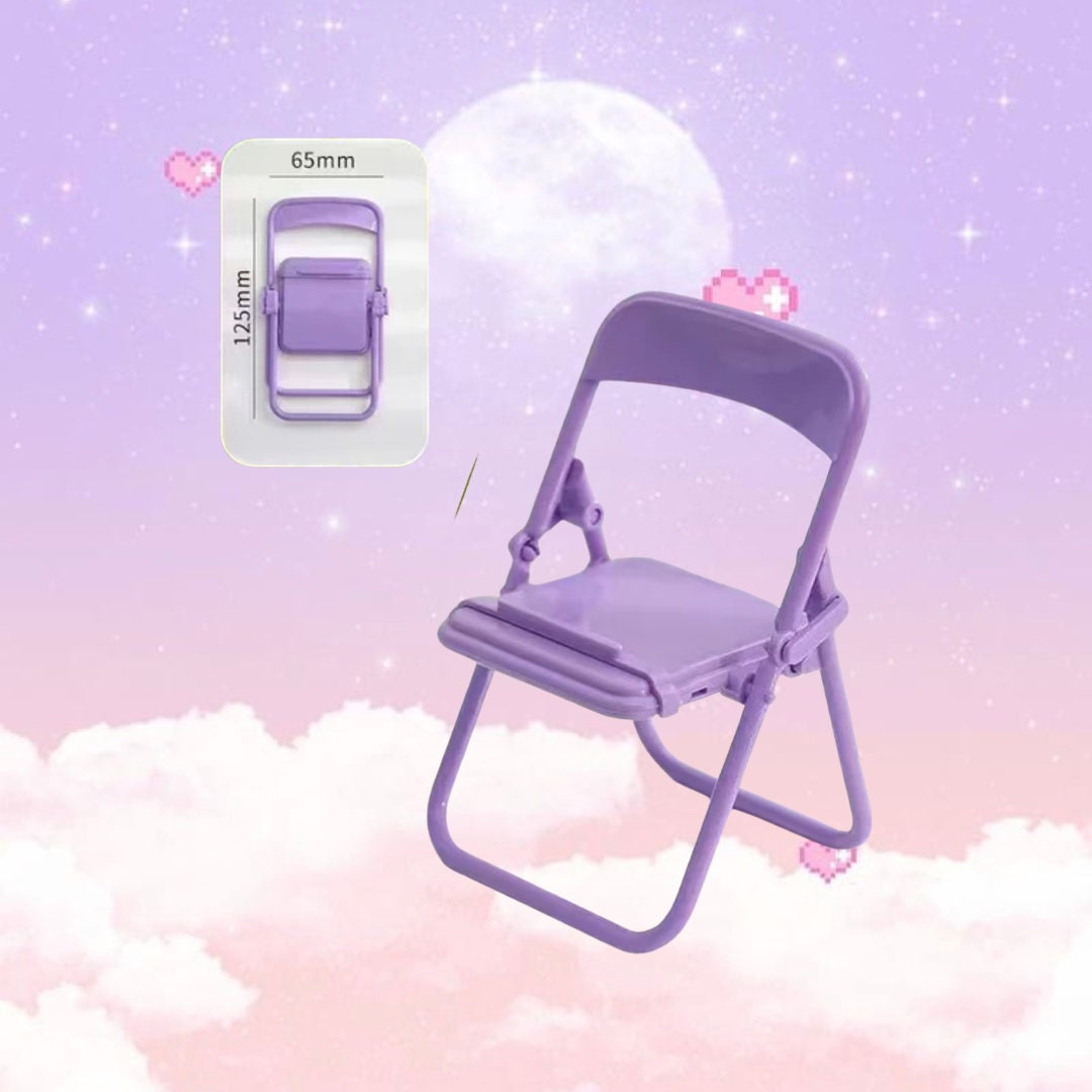 1PC 1:12 Mini Chair Dollhouse Miniature| folding chair | Alabama SmackDown|Dollhouse Furniture | Cell phone holder | Model House Home Decor|