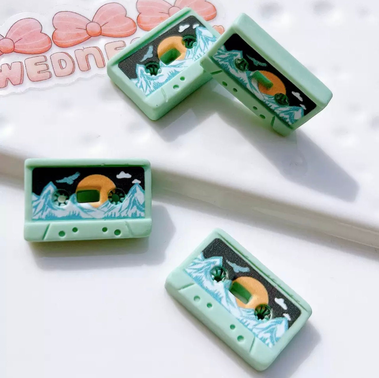 80s aesthetic | retro | Cassette | cassette shoe charm | kawaii | a track | charm | shoe charm | hip-hop | funk | funny | white elephant |