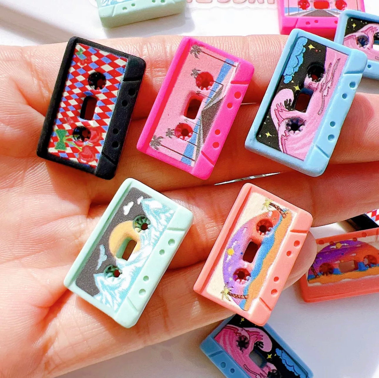 80s aesthetic | retro | Cassette | cassette shoe charm | kawaii | a track | charm | shoe charm | hip-hop | funk | funny | white elephant |