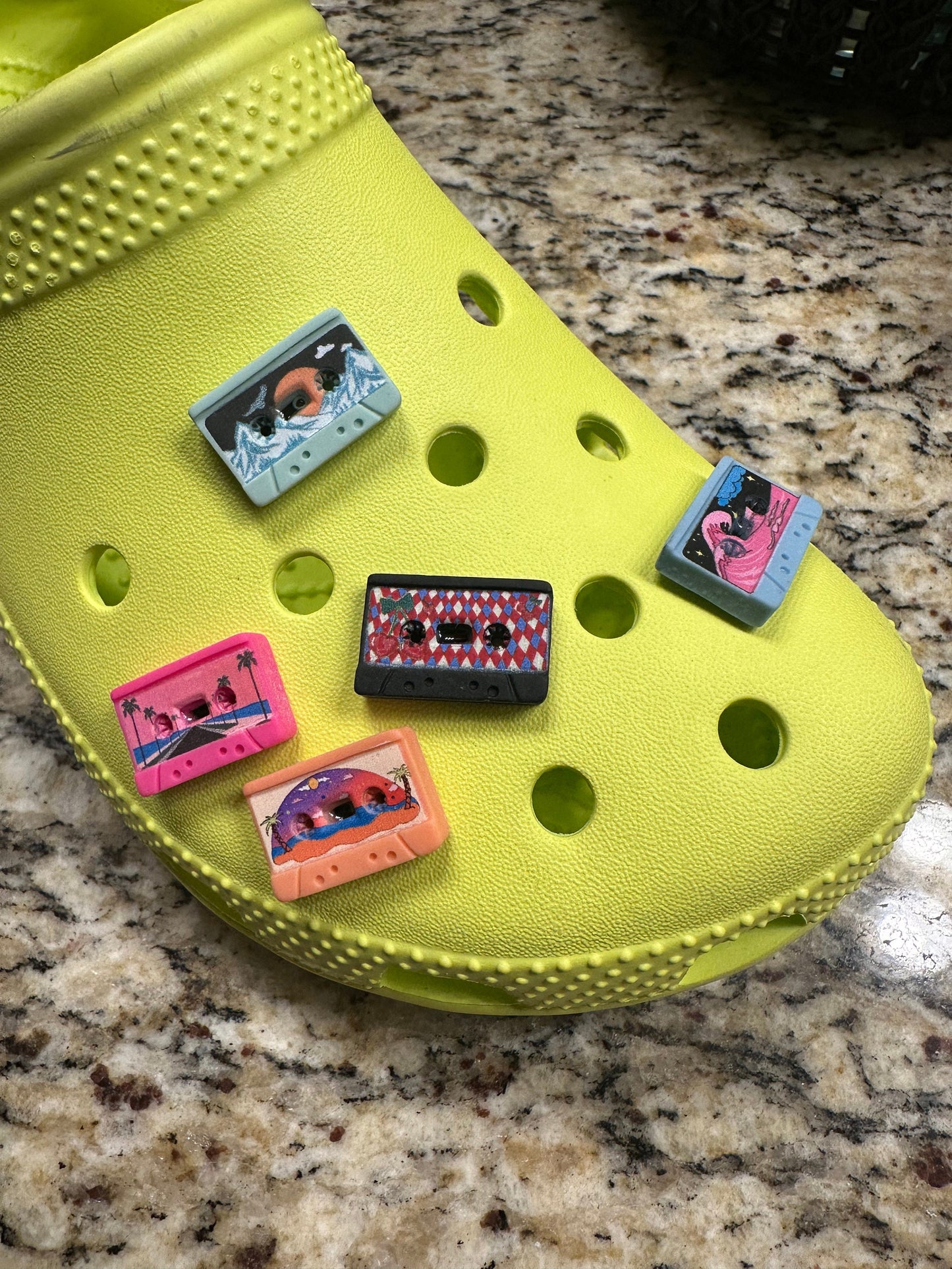 80s aesthetic | retro | Cassette | cassette shoe charm | kawaii | a track | charm | shoe charm | hip-hop | funk | funny | white elephant |