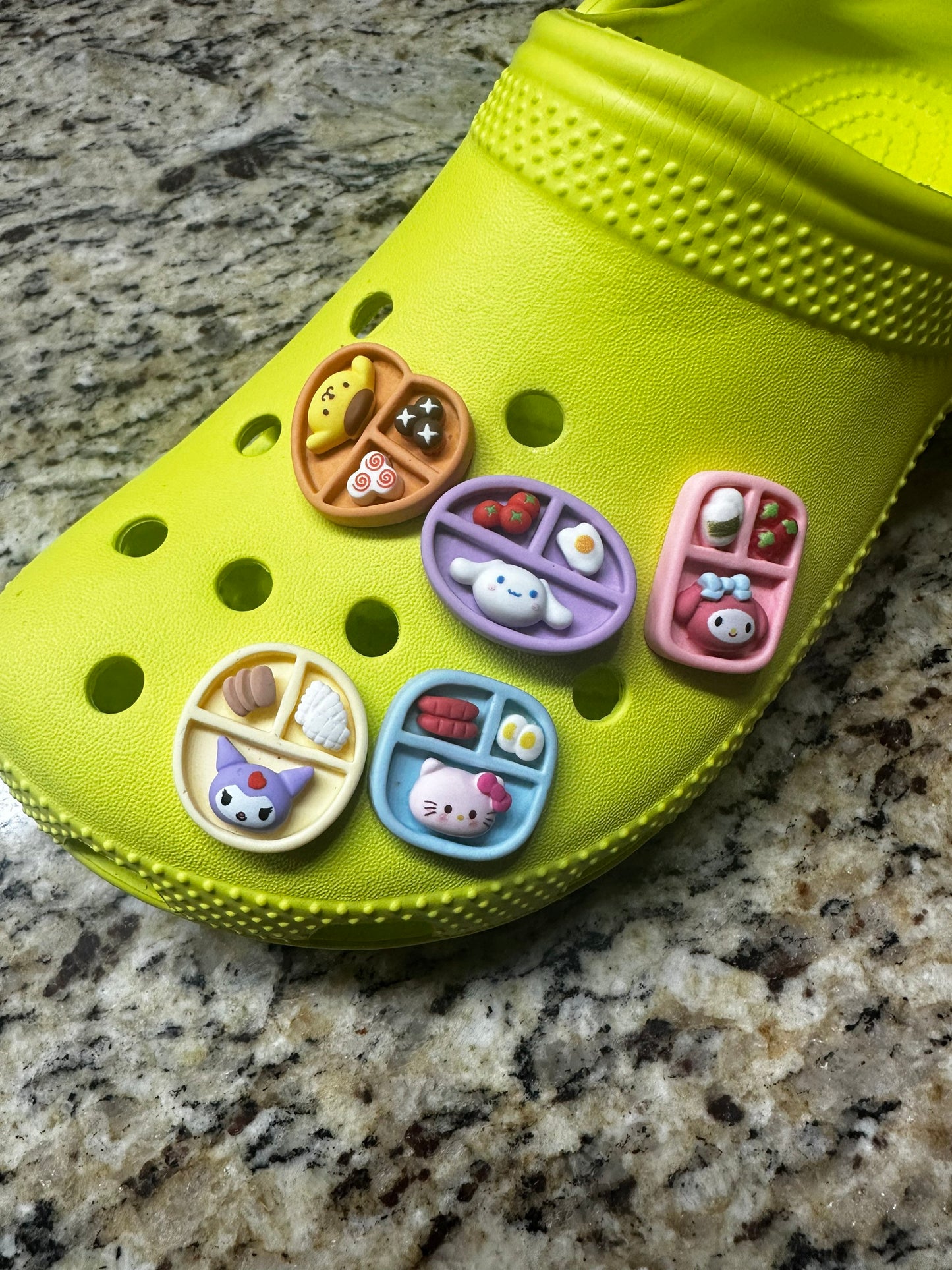 Kawaii | Bento box | Shoe charms | Melody | Cinnamoroll | Pompompurin | Foodie | 3D charms | Pastel | Gifts for girls and boys |