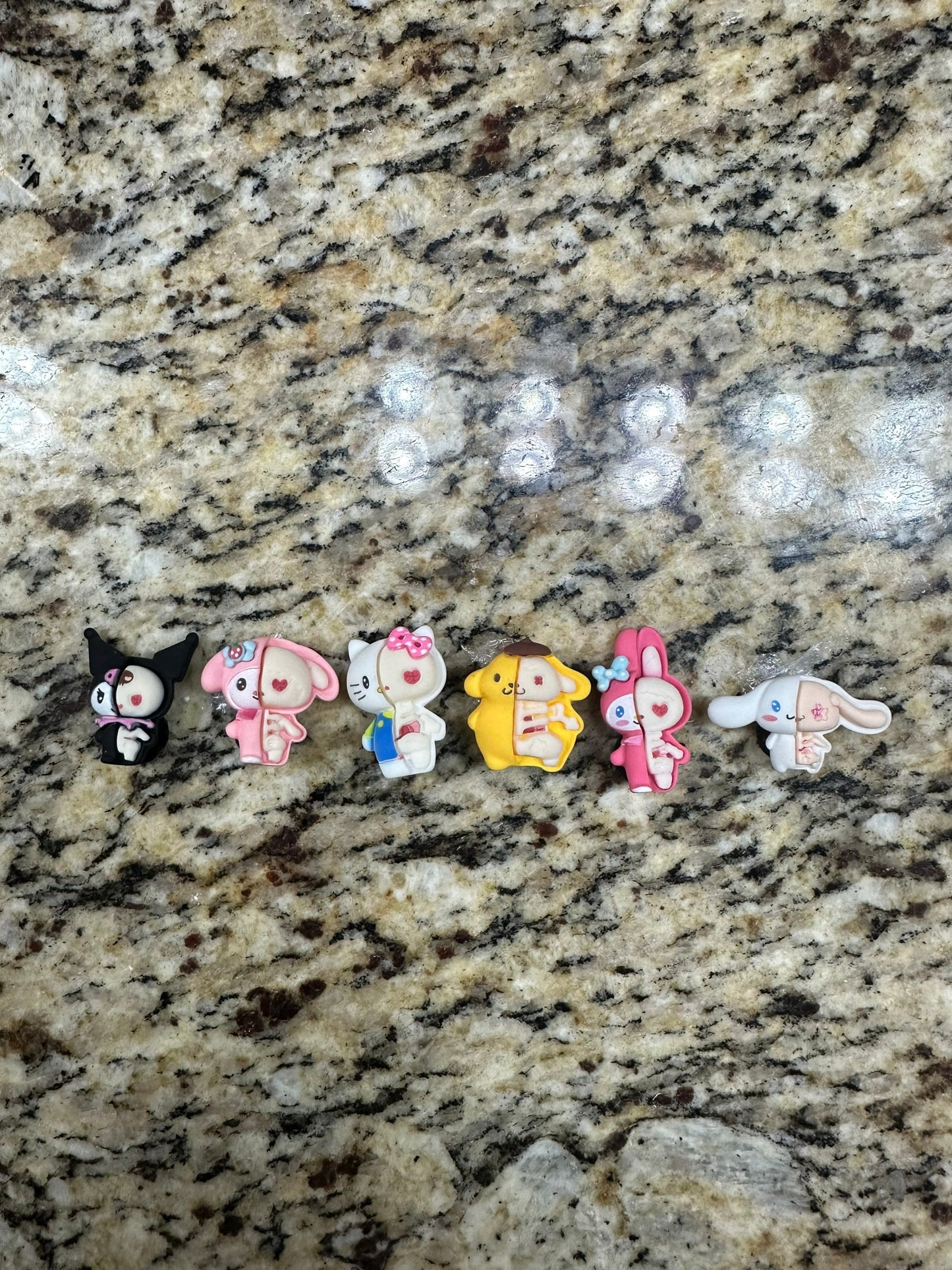 Kaitai | Kawaii | charms | Sanriod | skeleton | Kuromi | Melody | Hi Kitty | Pompompurin | shoe | X-ray tech | Cinnamoroll | anatomy |