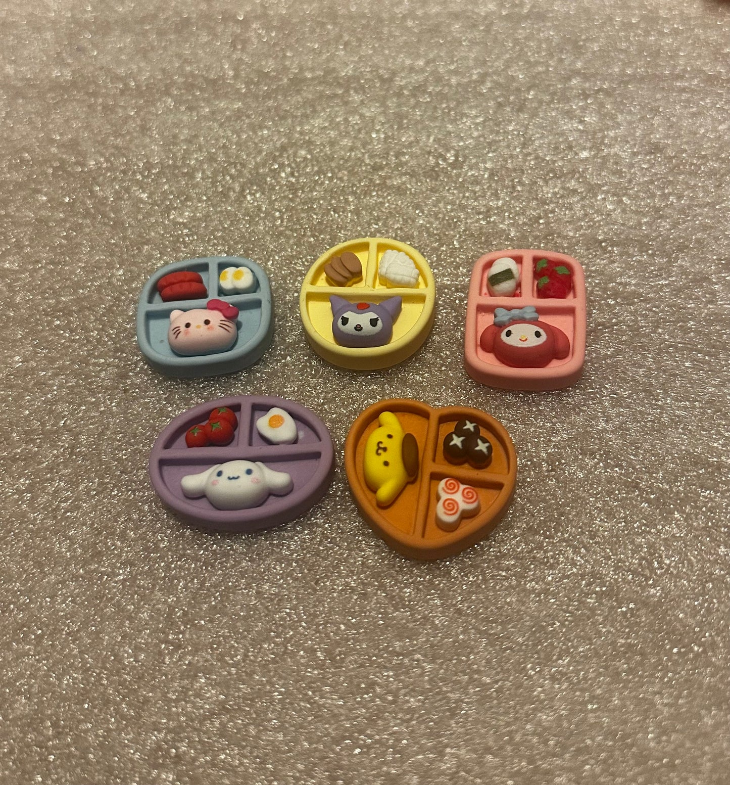 Kawaii | Bento box | Shoe charms | Melody | Cinnamoroll | Pompompurin | Foodie | 3D charms | Pastel | Gifts for girls and boys |