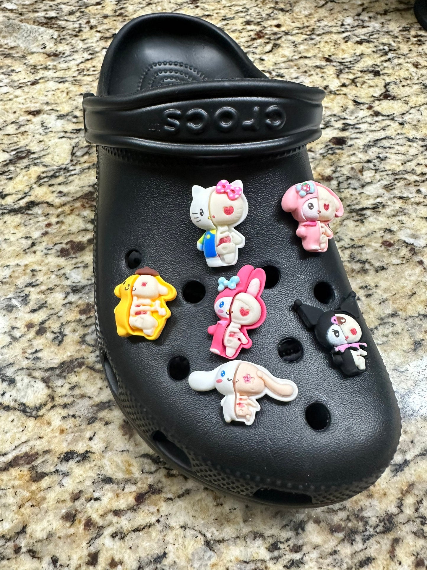 Kaitai | Kawaii | charms | Sanriod | skeleton | Kuromi | Melody | Hi Kitty | Pompompurin | shoe | X-ray tech | Cinnamoroll | anatomy |