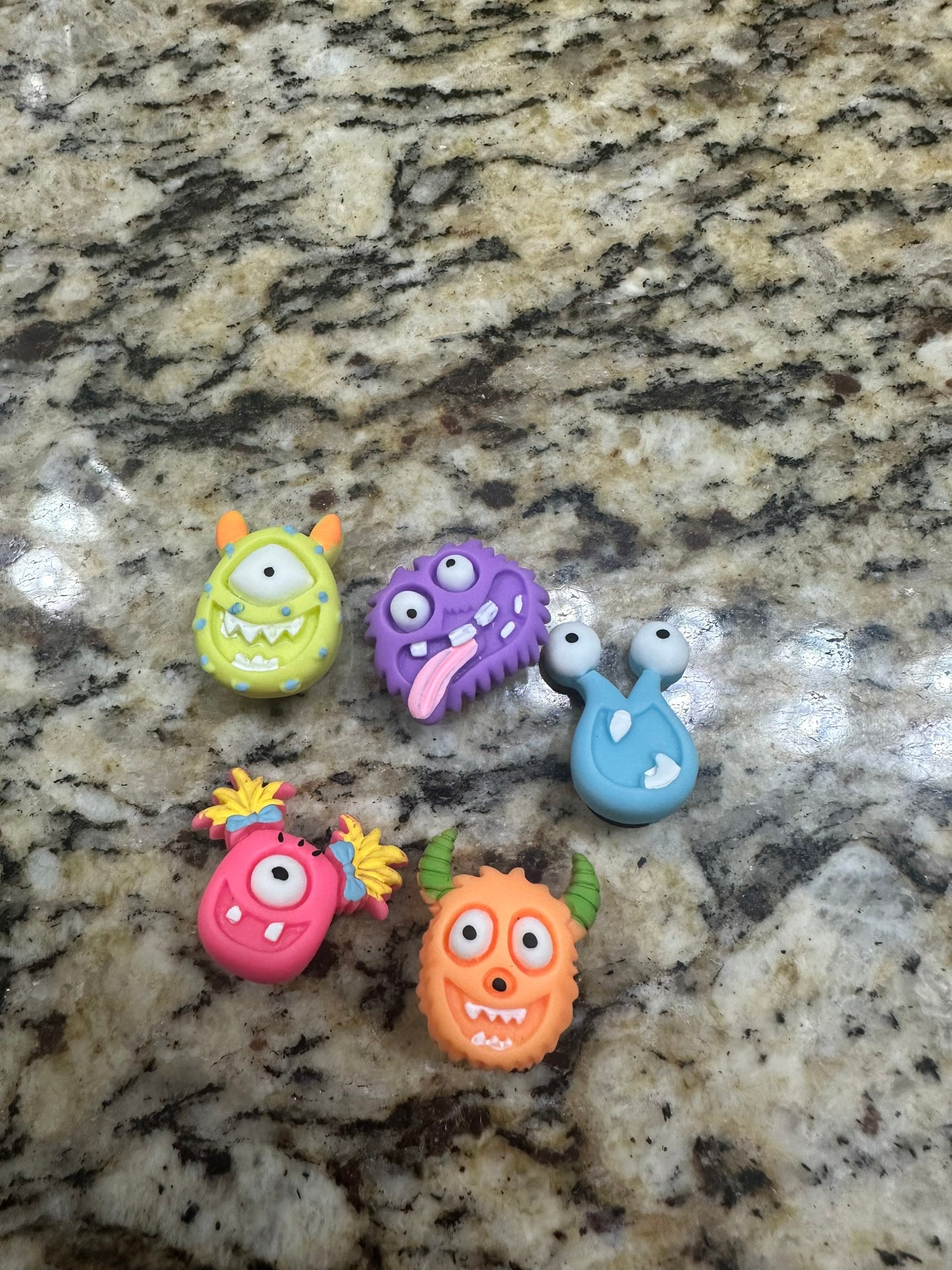 Silly monsters| funny monsters| shoe charms| gifts for kids| boys shoe charms| Monster charms| kids shoe charms| Happy monsters|