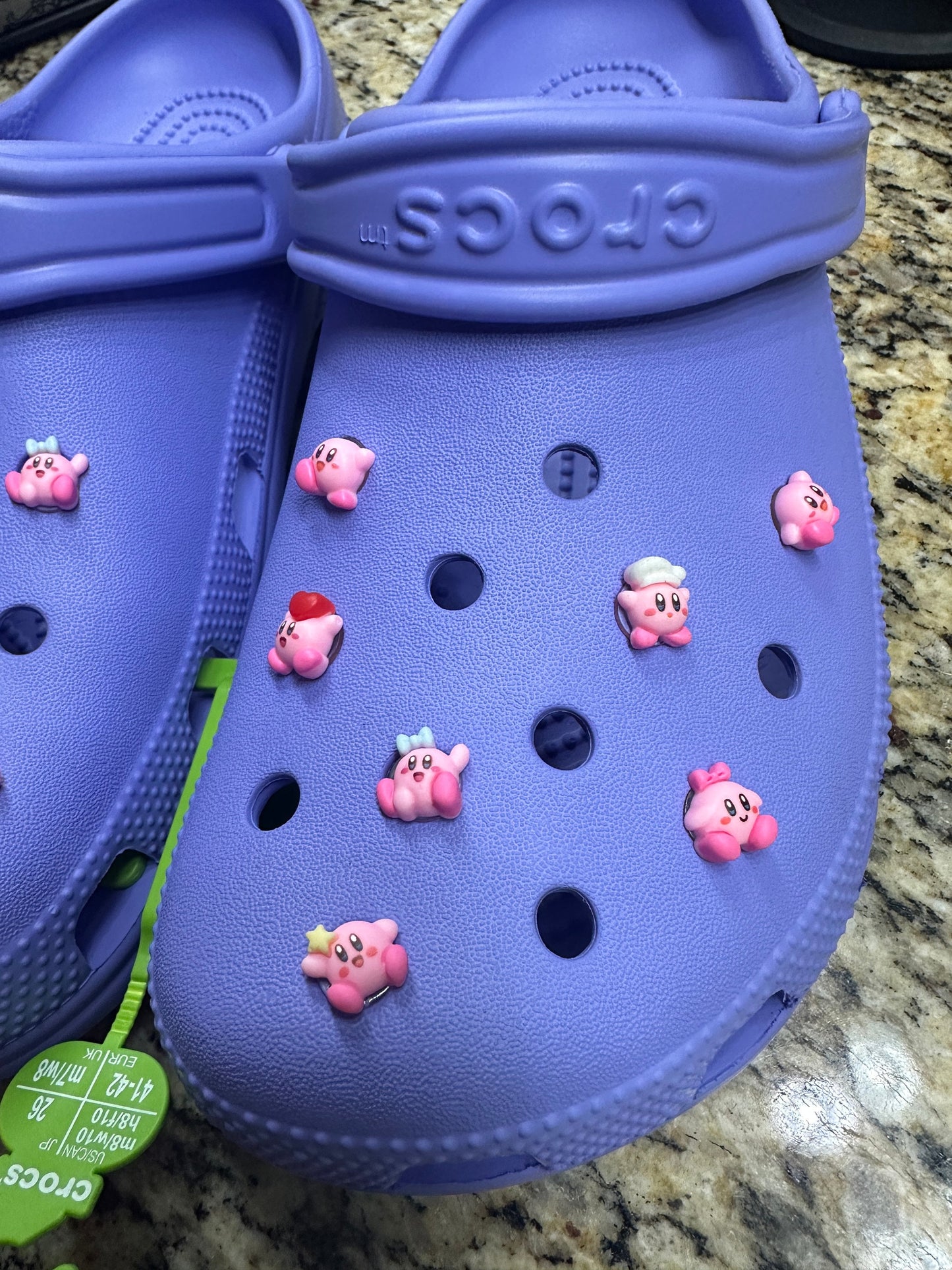 Kirb shoe charms | Kirb | Poyo| Dreamland| Super smash| Kawaii | Pink | aesthetic| cute | Shoe Charms |