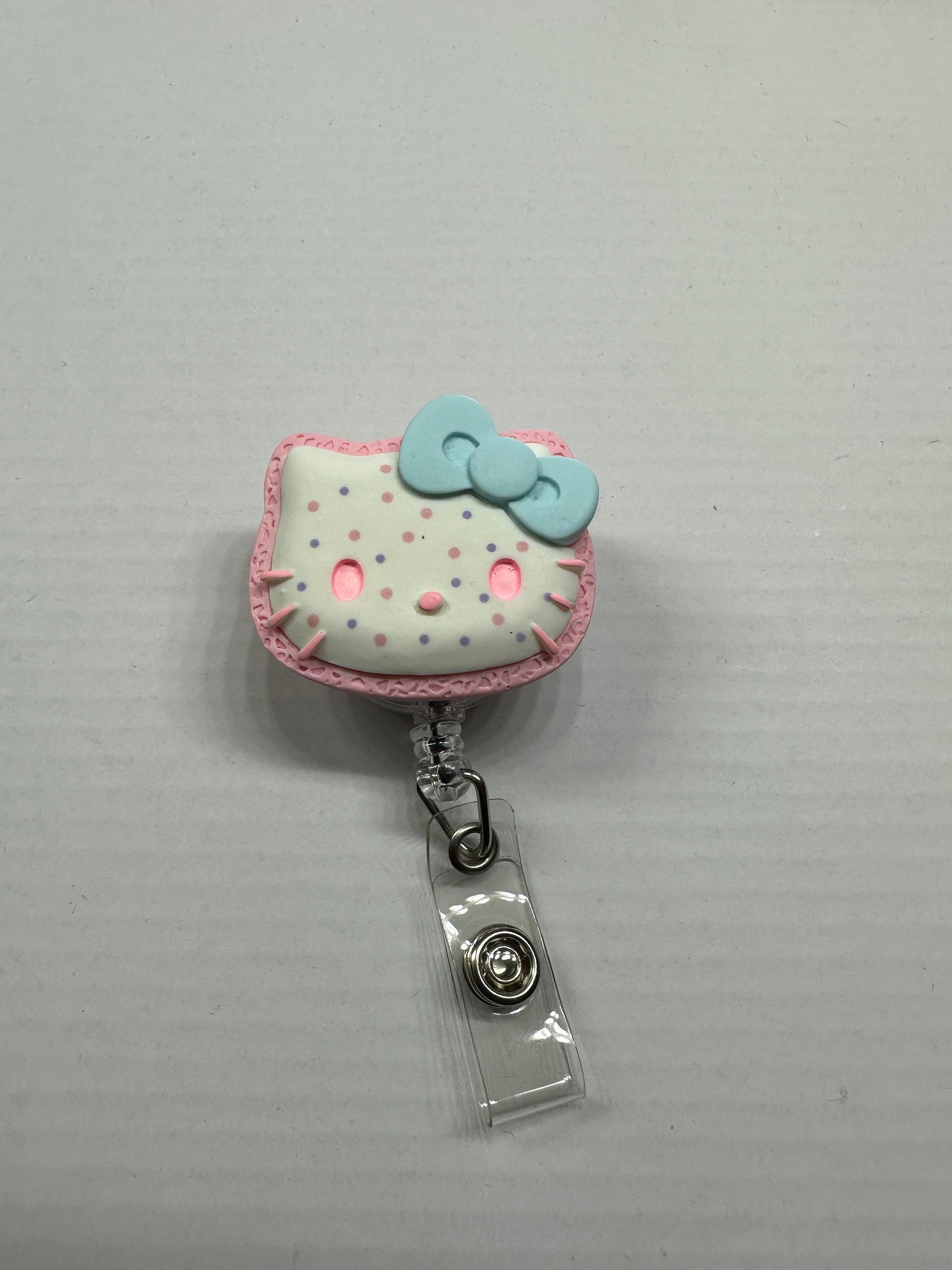 retractable badge reel | kitty | pastel |pop tart | nurse| Student| Dental assistant| cookie | Kawaii| cute | Kuromi | Sanriod | RN |